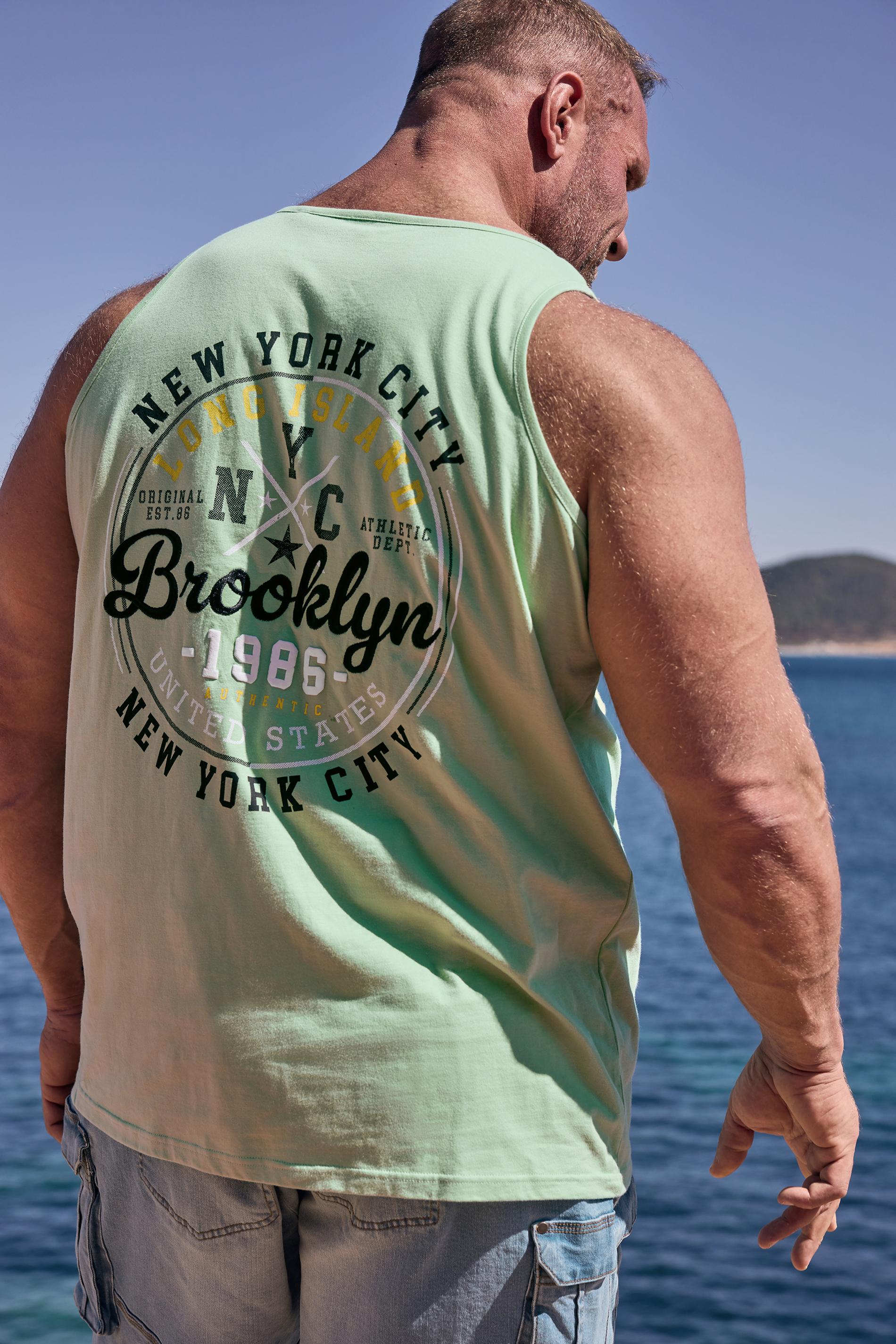 BadRhino Big & Tall Hemlock Green NYC Sleeveless Vest Top | BadRhino 1