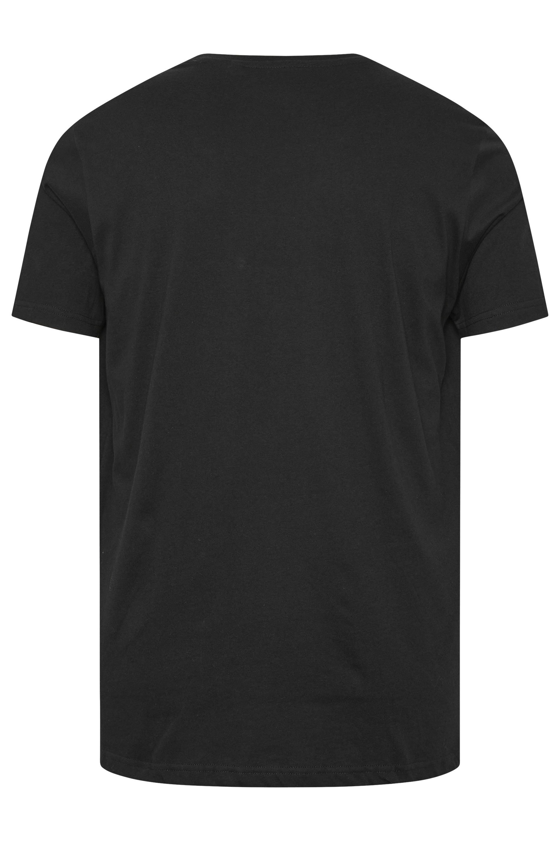 BadRhino Big & Tall Black Skull & Crossbones Graphic T-Shirt 2