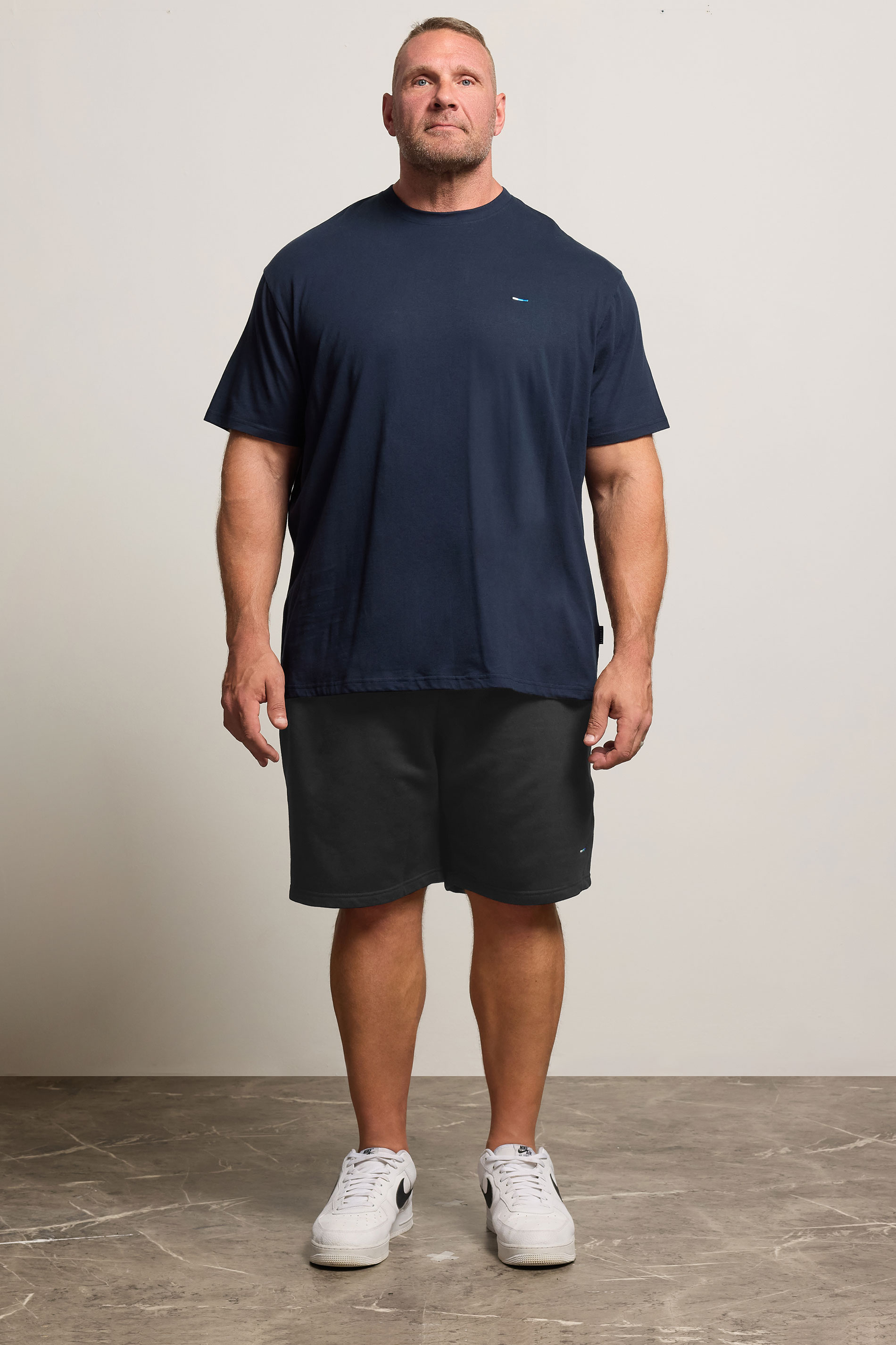 BadRhino Big & Tall 2 PACK Navy Blue & Black Jogger Shorts | BadRhino 3