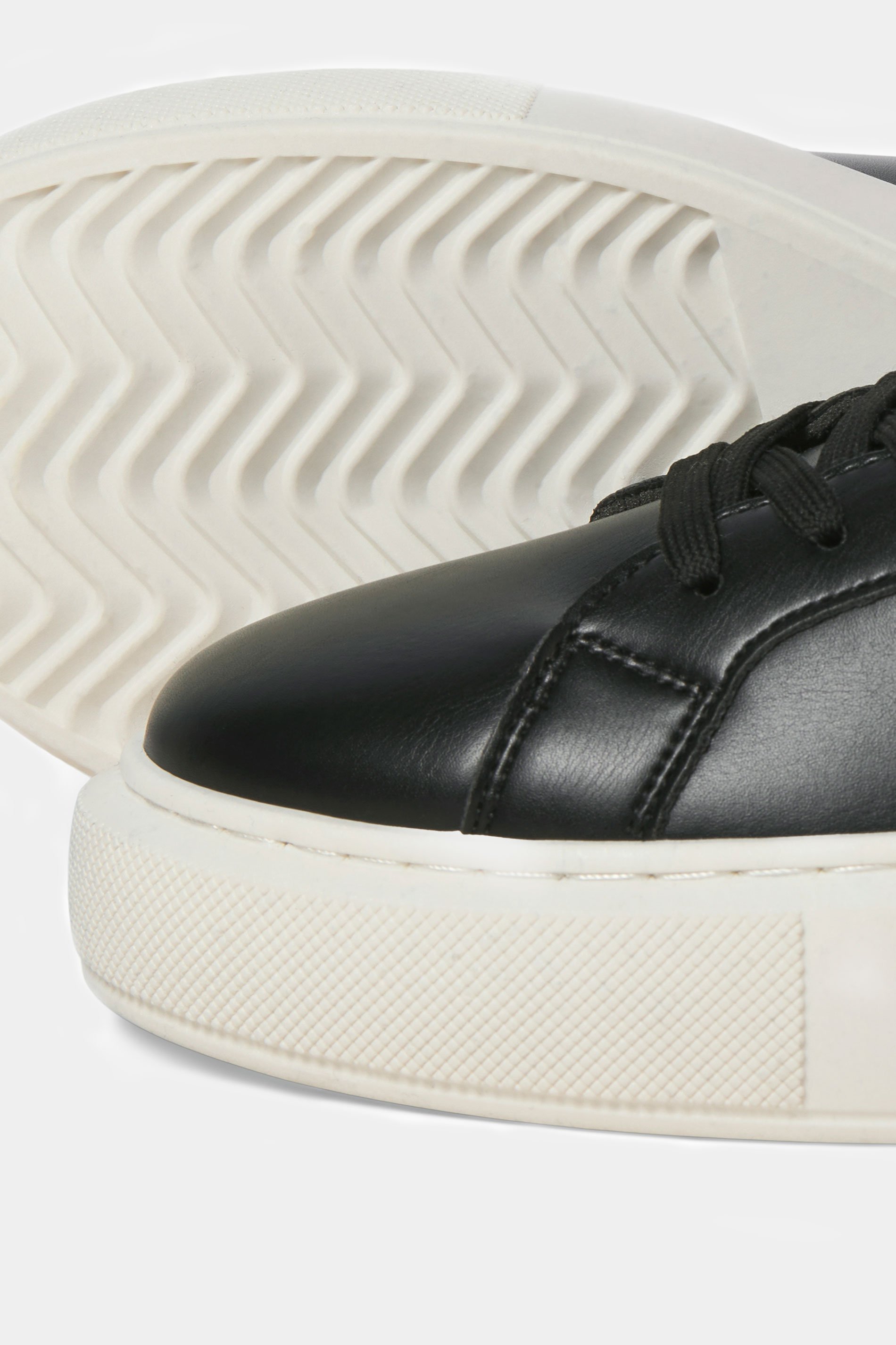 JACK & JONES Black Cupsole PU Trainer | BadRhino 4