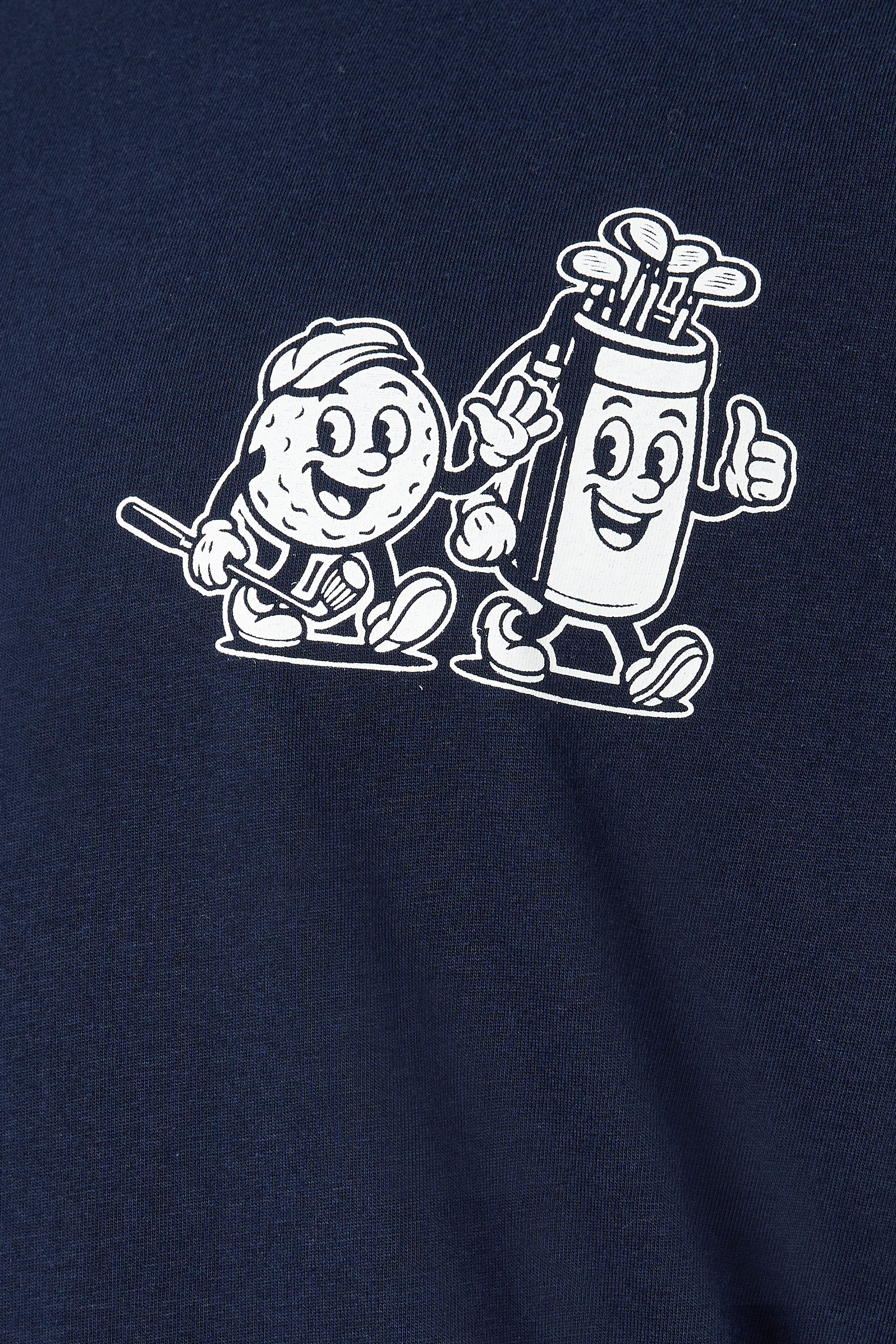 BadRhino Big & Tall Navy Blue Extra Long 'Cartoon Golf' Graphic T-Shirt | BadRhino 8