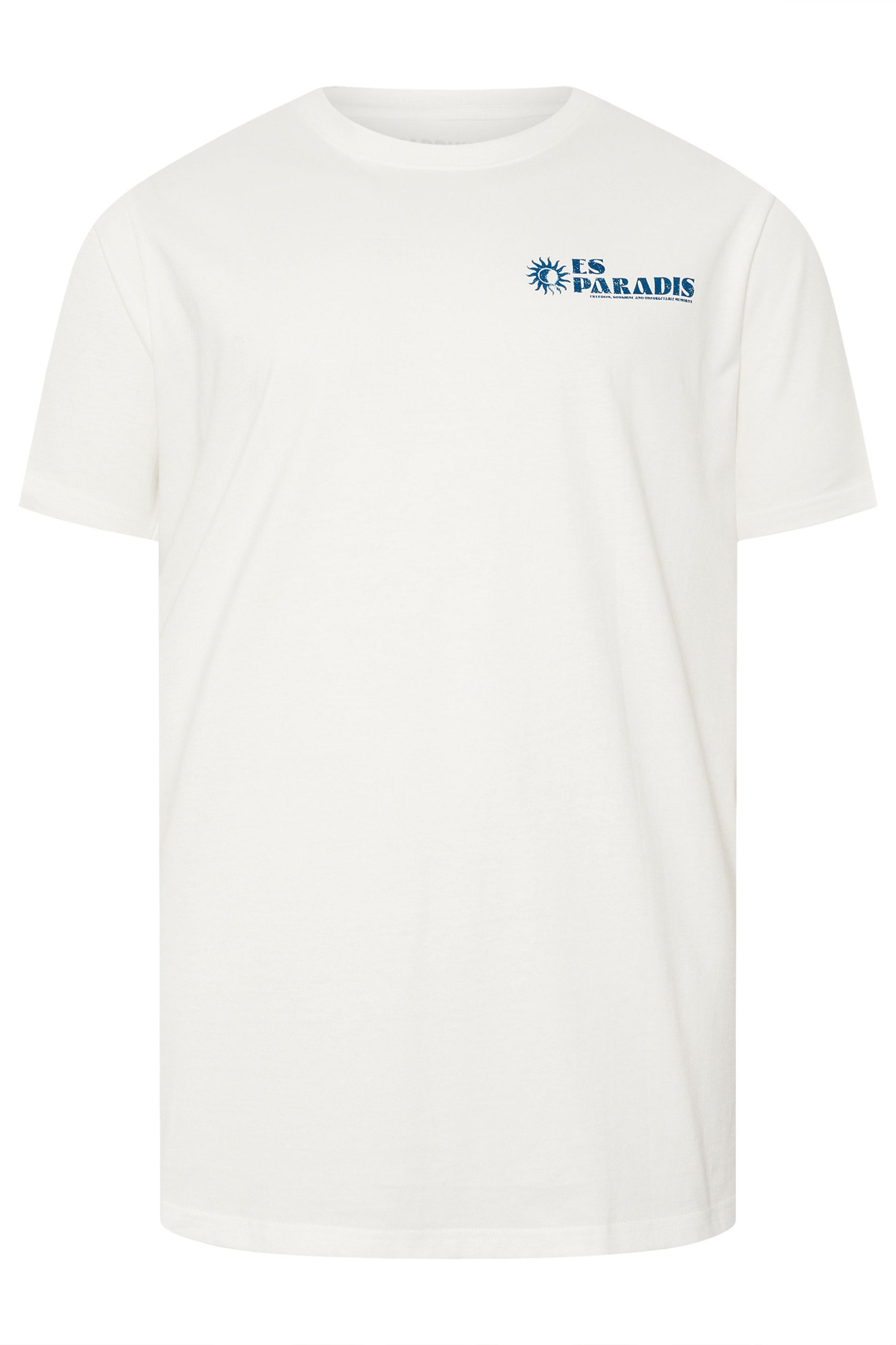 BadRhino Big & Tall Off White Ibiza Paradise Graphic T-Shirt | BadRhino 8