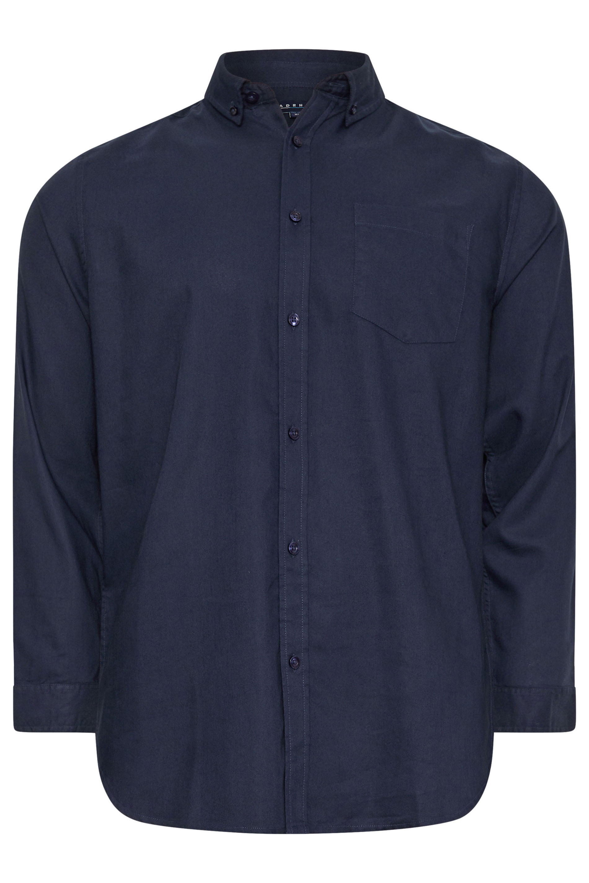 BadRhino Big & Tall Navy Blue Long Sleeve Oxford Shirt | BadRhino 6