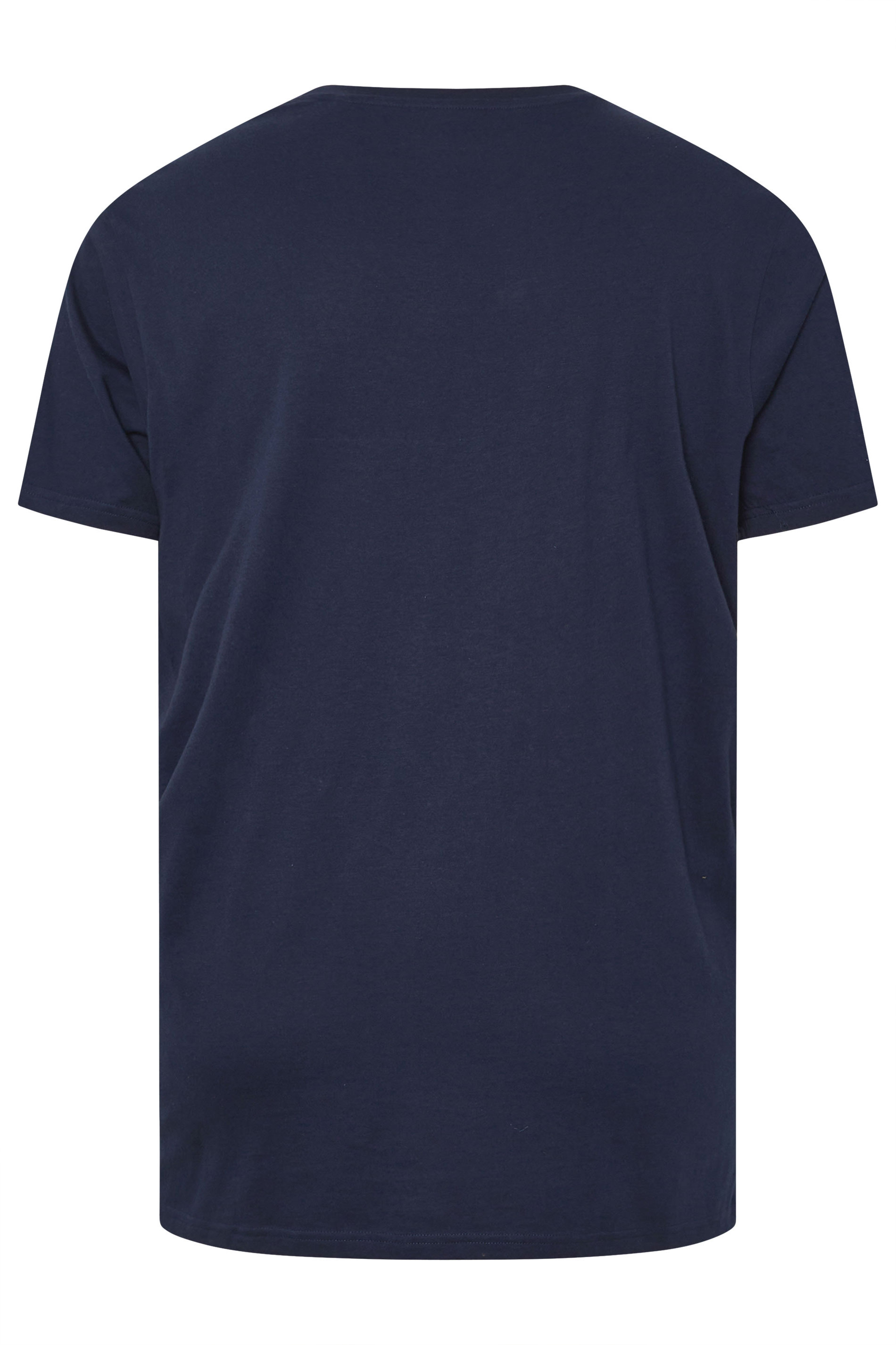 BadRhino Big & Tall Navy Blue 'Oceanside Beach' Graphic T-Shirt | BadRhino 7