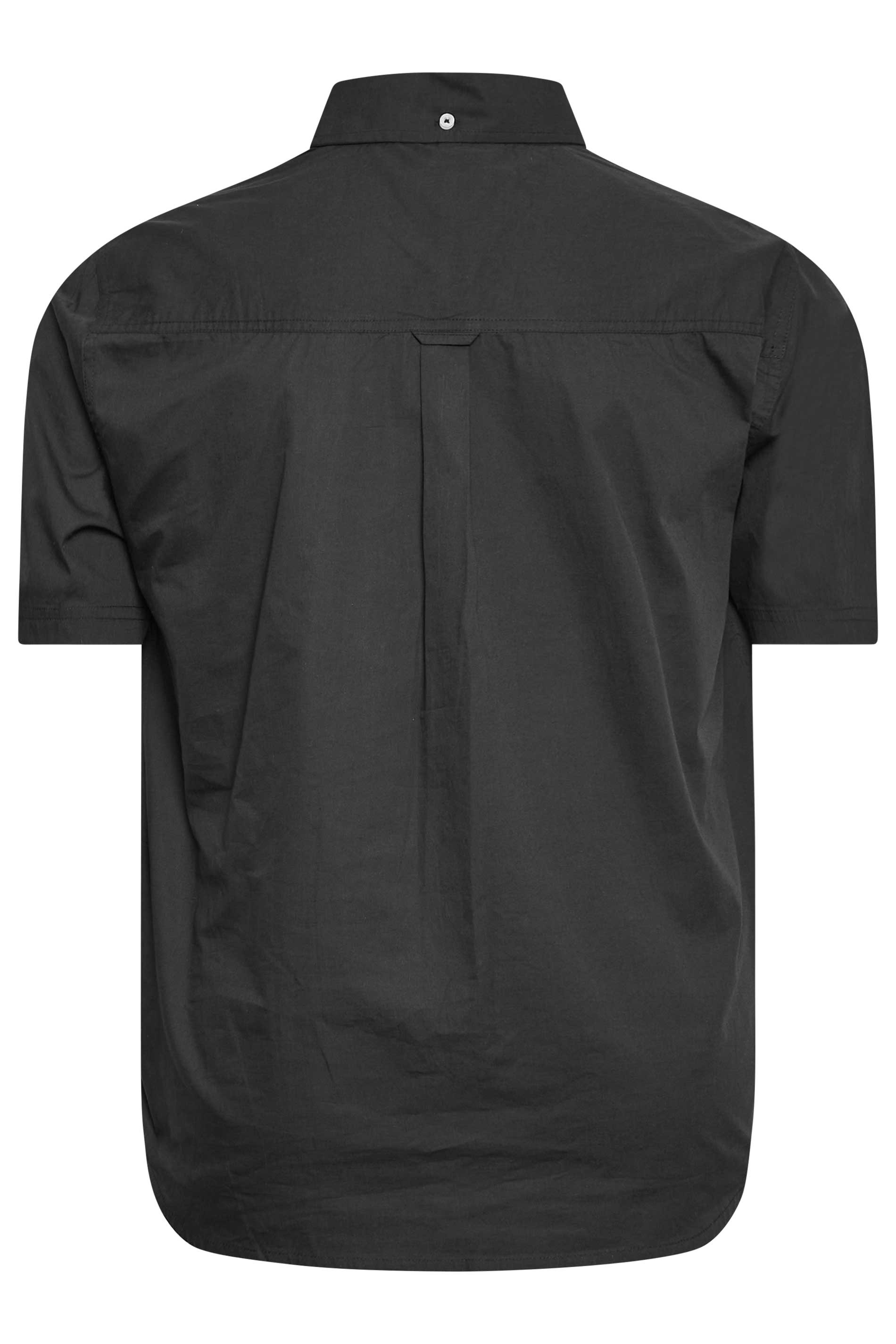BadRhino Black Cotton Poplin Short Sleeve Shirt