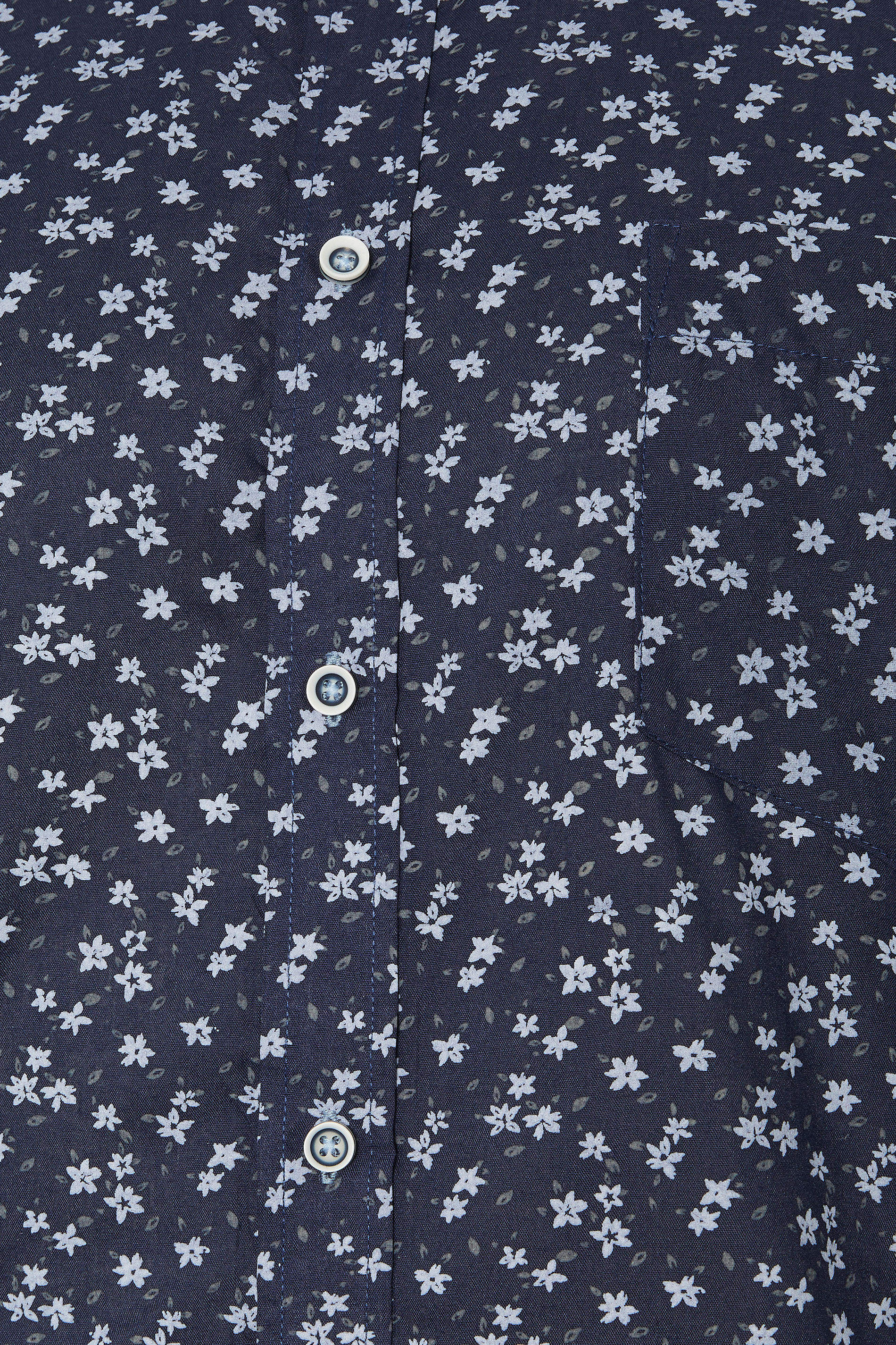 KAM Big & Tall Navy Blue Floral Shirt | BadRhino 5