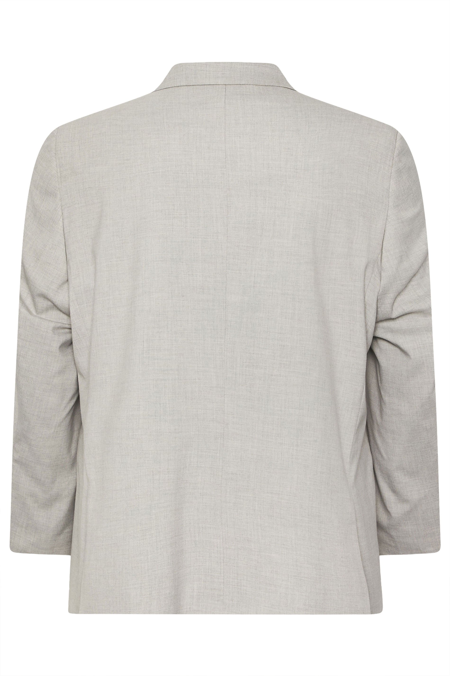 BadRhino Tailoring Big & Tall Grey Plain Suit Jacket | BadRhino 8