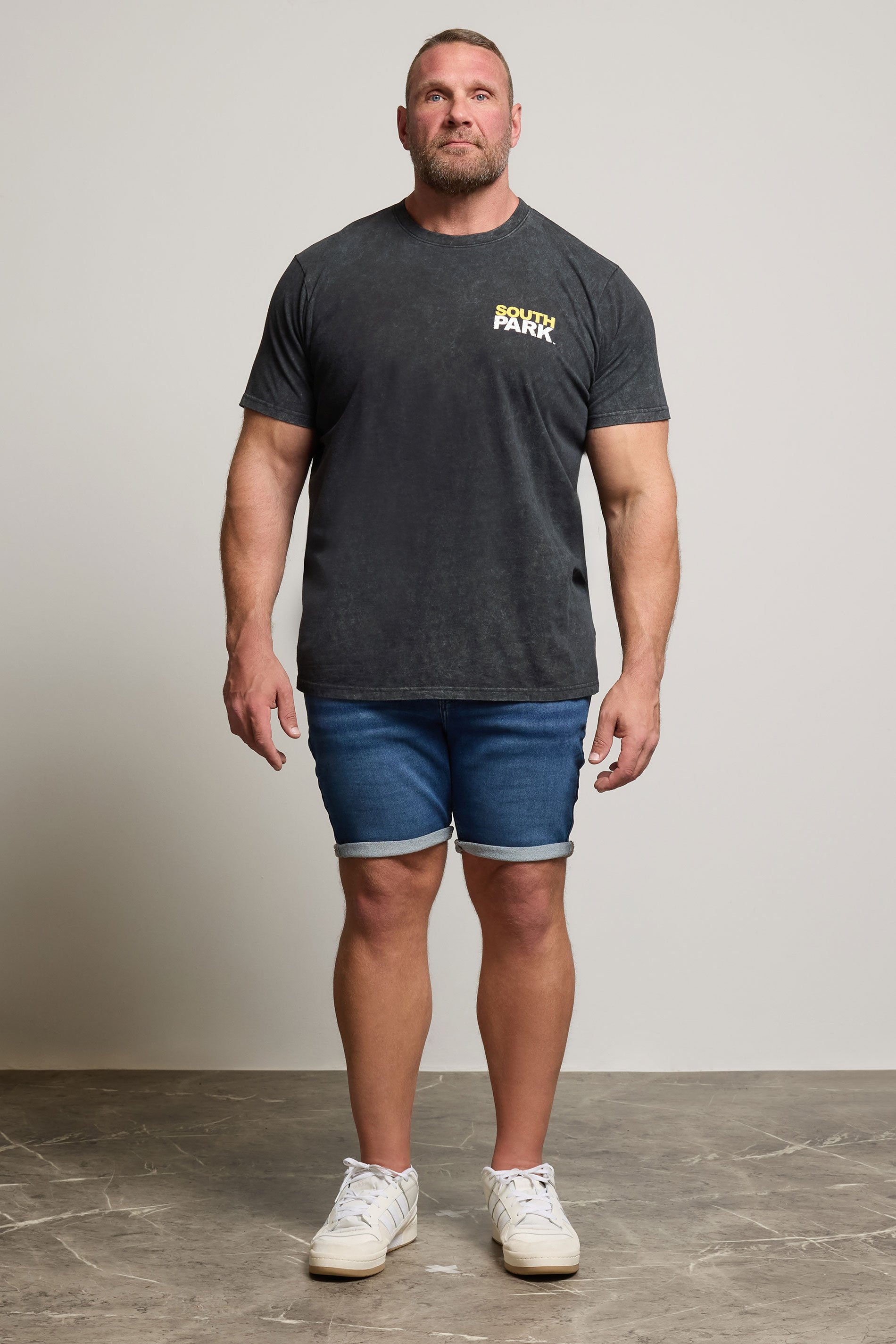 BadRhino Big & Tall Black Acid Wash Printed 'South Park' T-Shirt | BadRhino 2