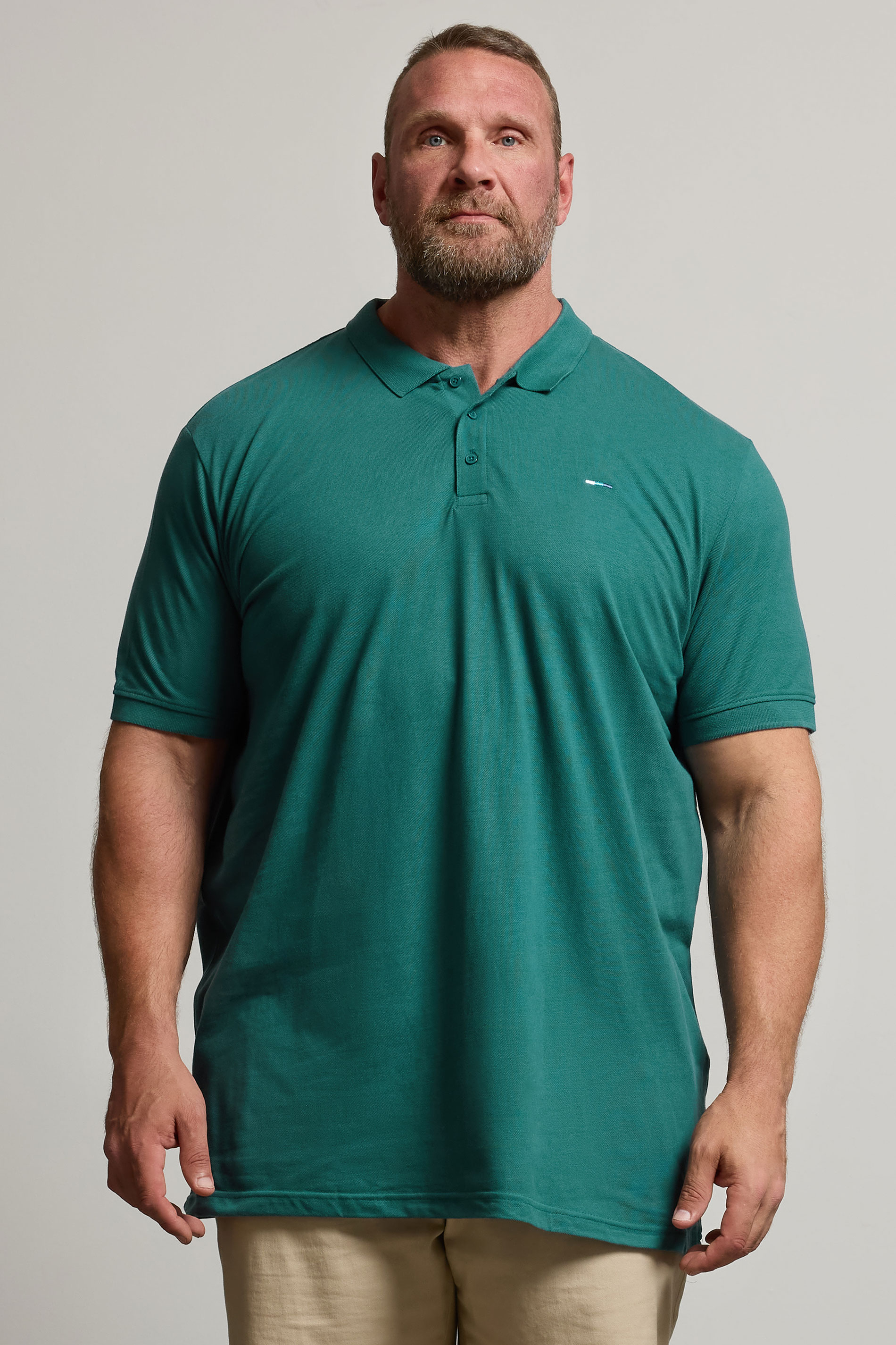 BadRhino Big & Tall Teal Green Extra Long Core Polo Shirt | BadRhino 1
