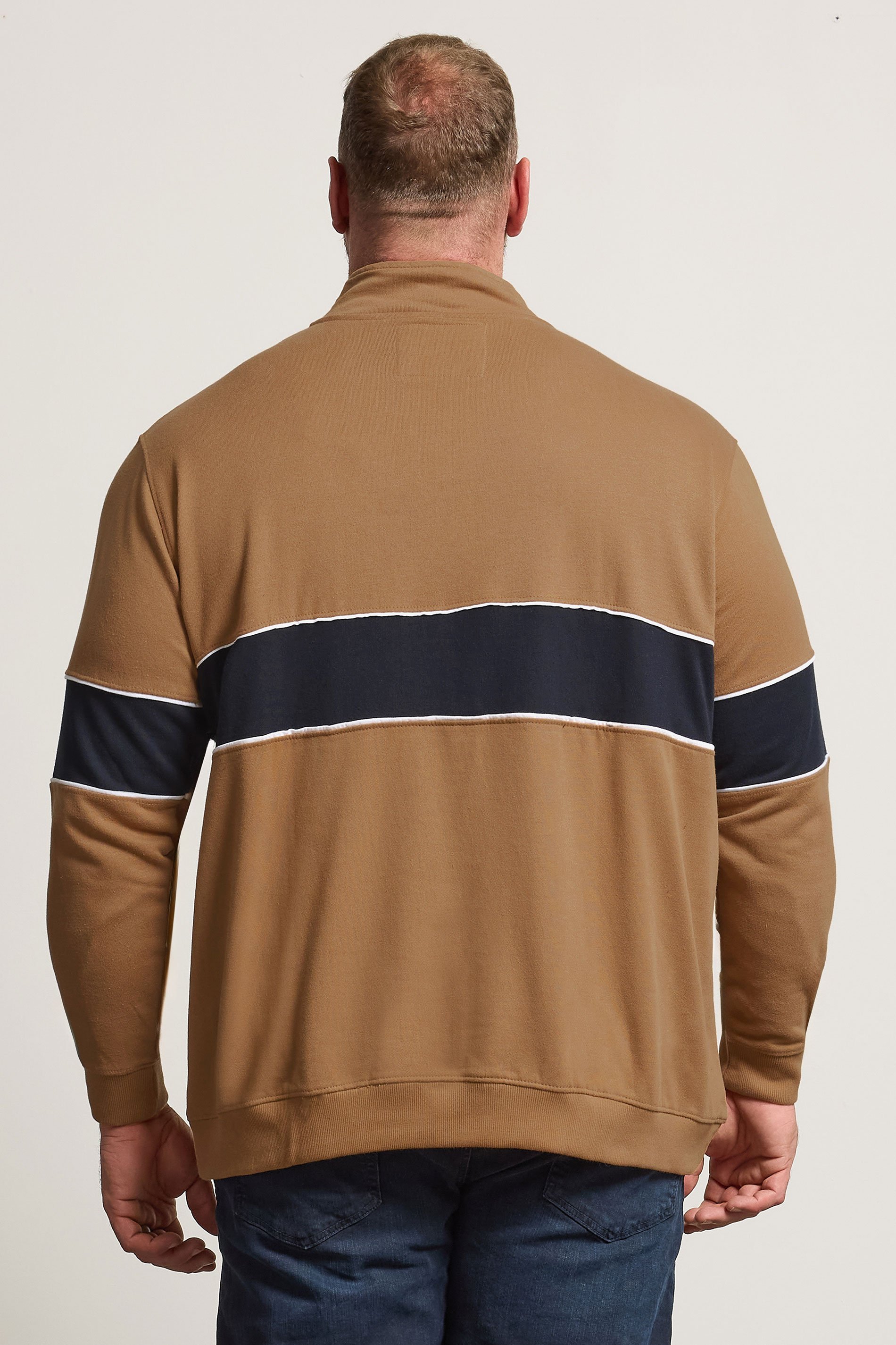 BadRhino Big & Tall Tan Brown Quarter Zip Sweatshirt | BadRhino 3