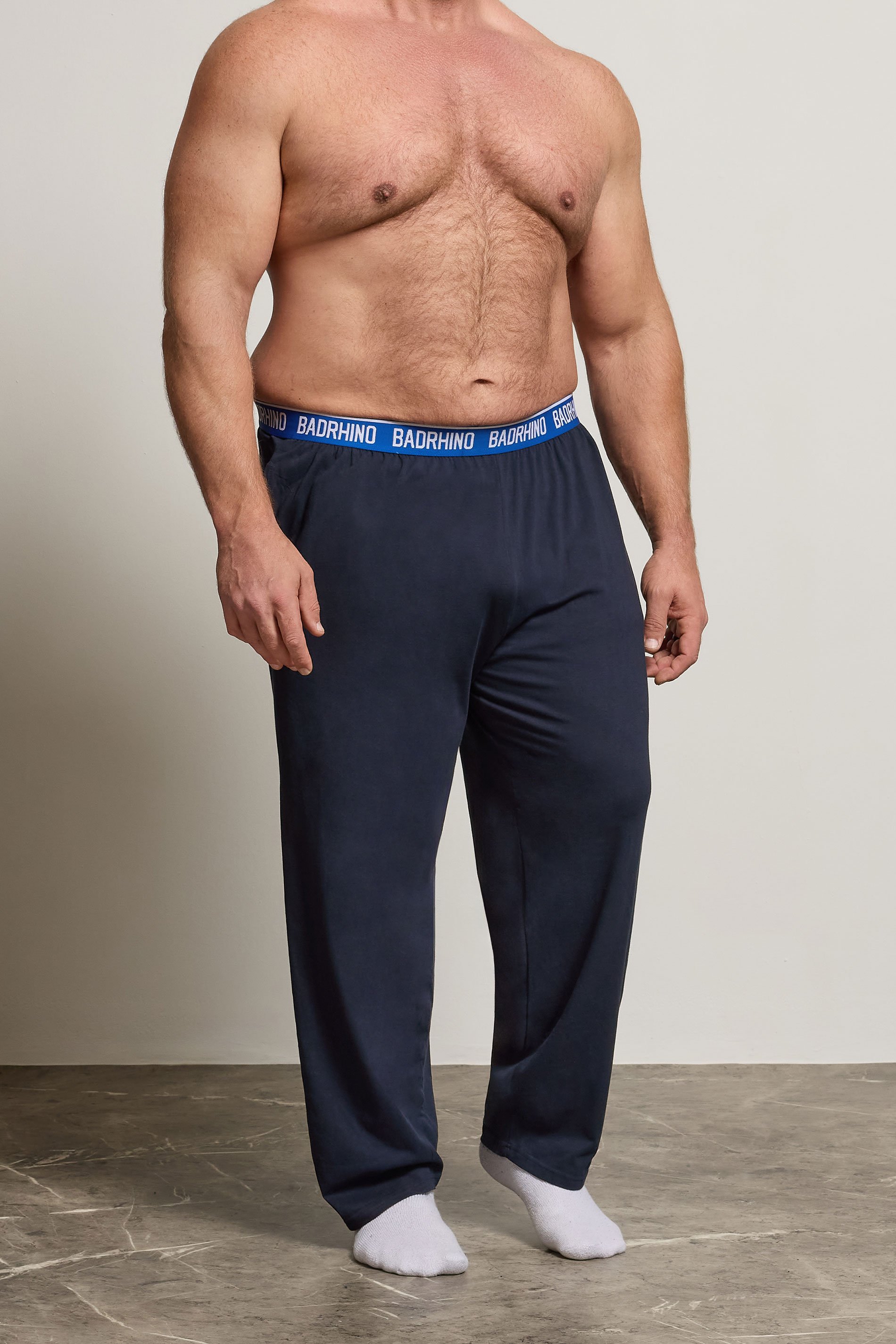 BadRhino Big & Tall Navy Blue Lounge Trousers | BadRhino 1