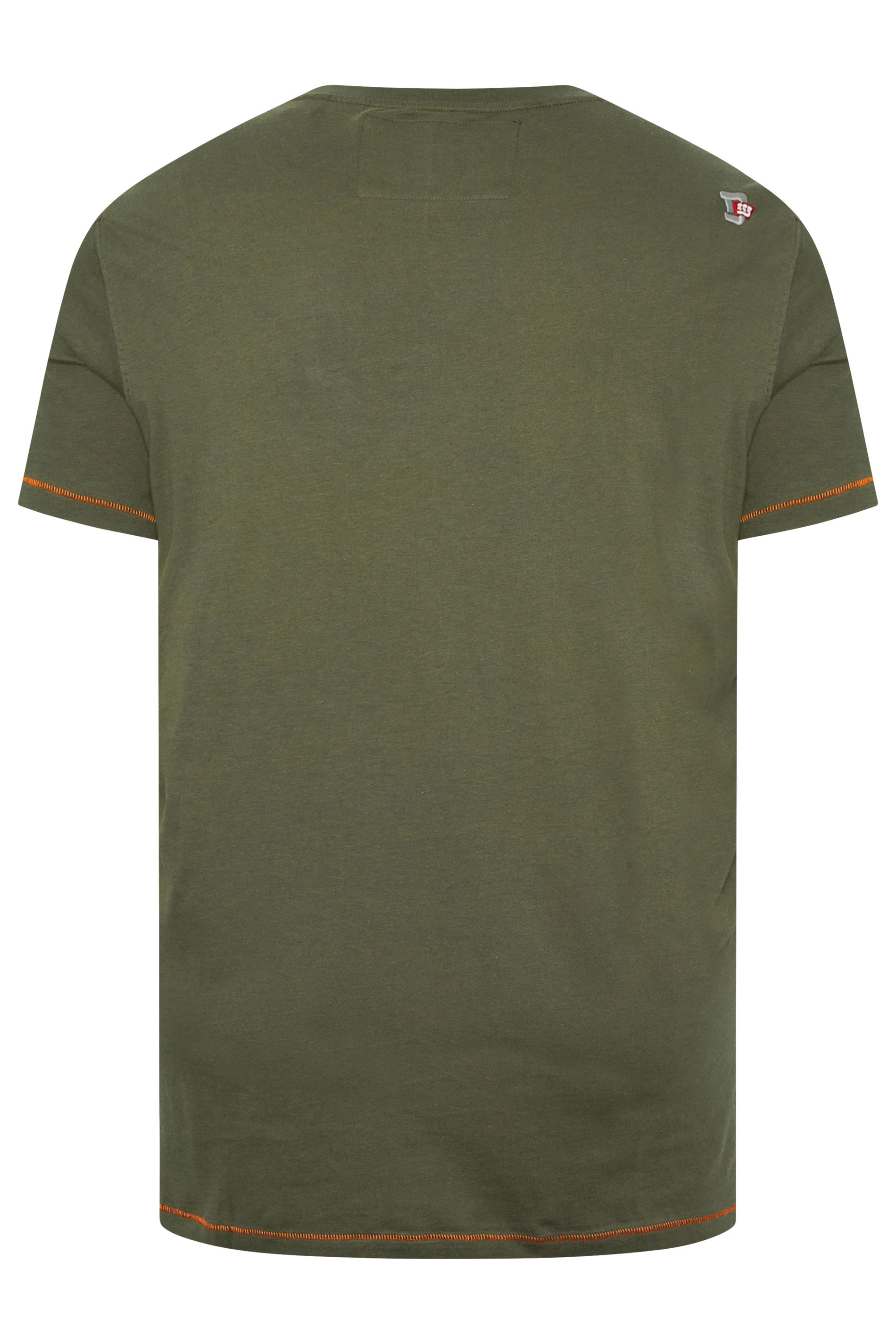 D555 Big & Tall Khaki Green 'We Come To Rock' Graphic Print T-Shirt | BadRhino 4