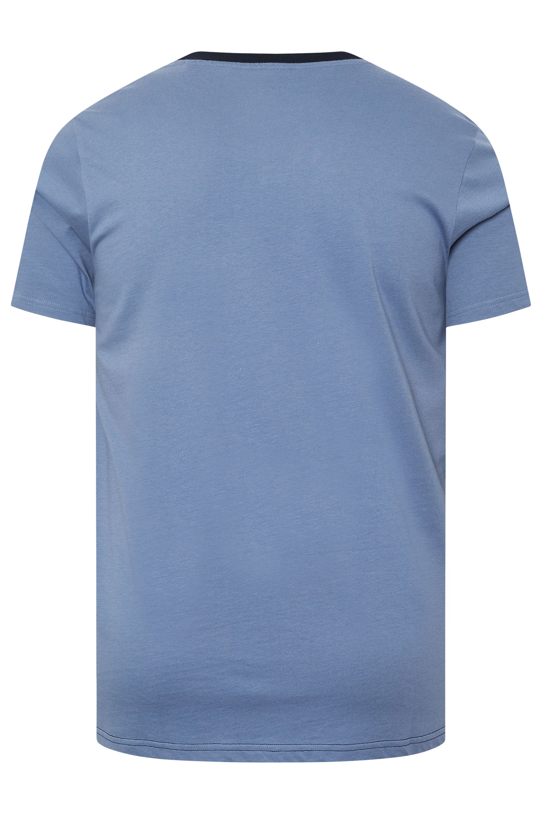 BadRhino Big & Tall Blue Cut & Sew Scripted T-Shirt | BadRhino 6