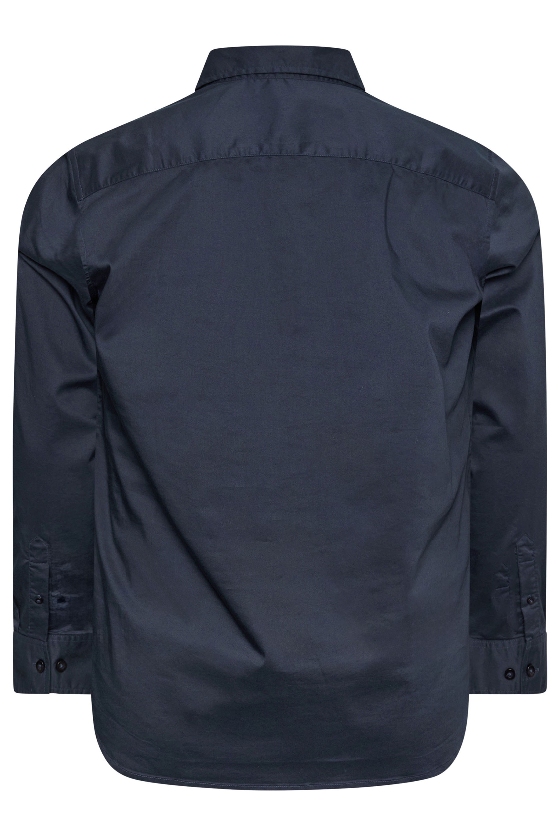 BadRhino Big & Tall Navy Blue Stretch Long Sleeve Shirt | BadRhino 8