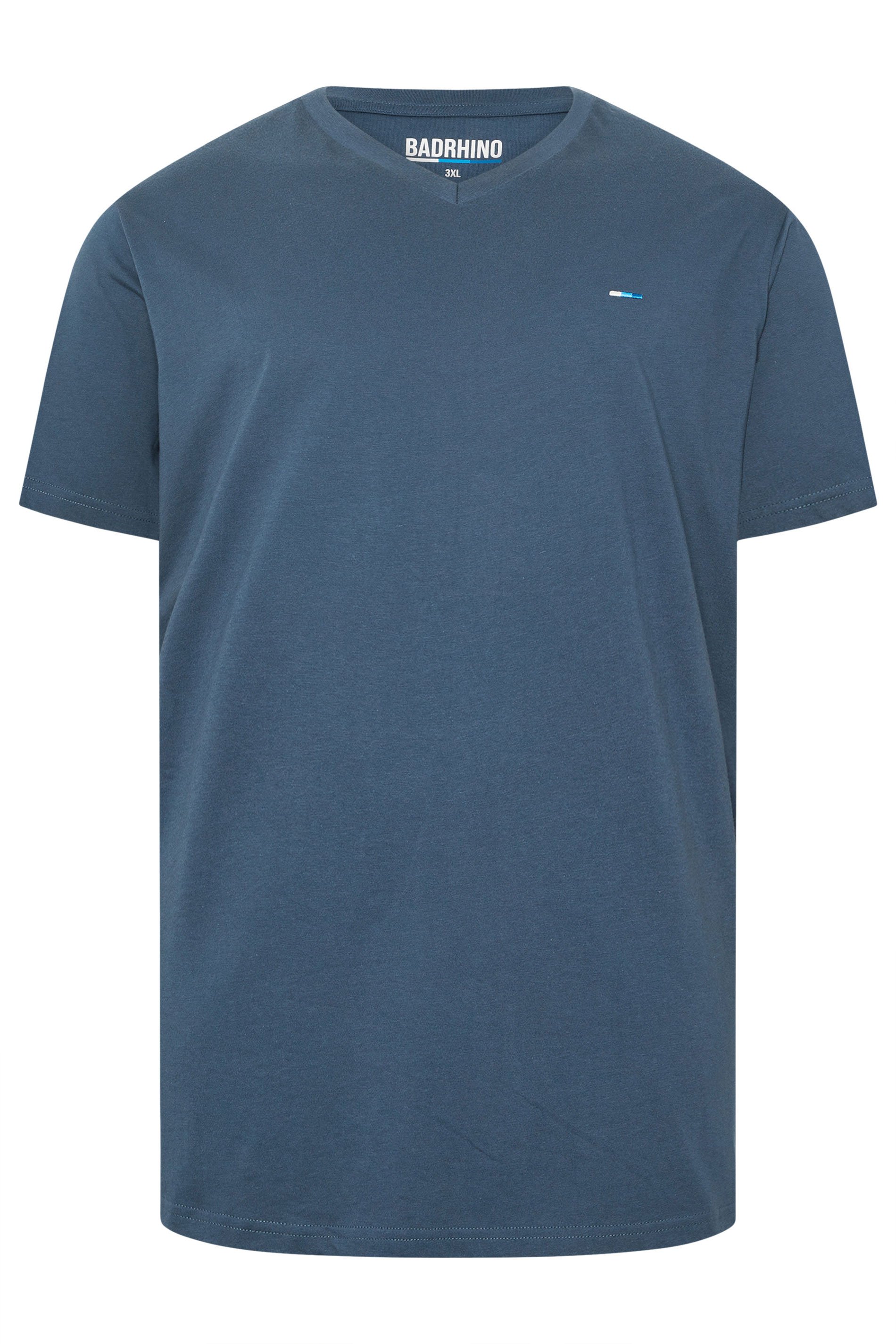 BadRhino Big & Tall Navy Blue 5 Pack Extra Long V-Neck T-Shirts | BadRhino 7