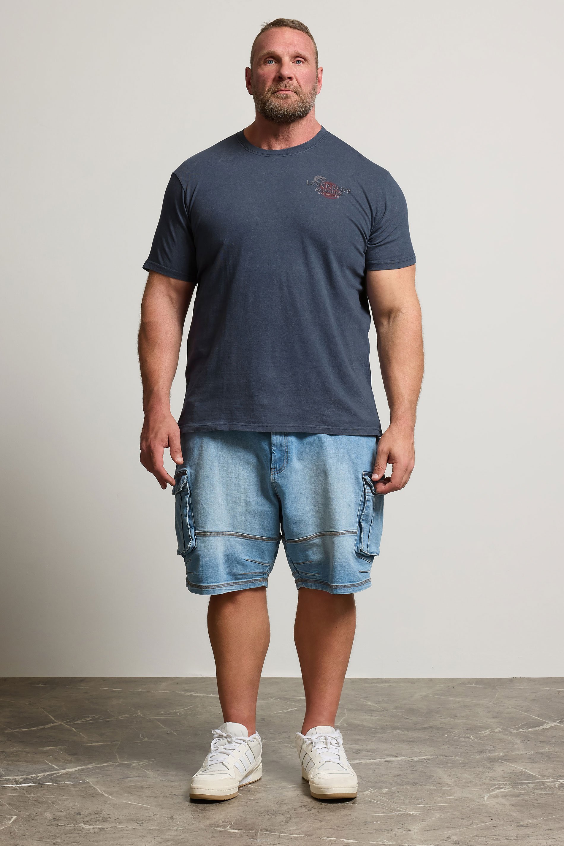 BadRhino Big & Tall Navy Blue 'Legendary Warriors' Print T-Shirt | BadRhino 3