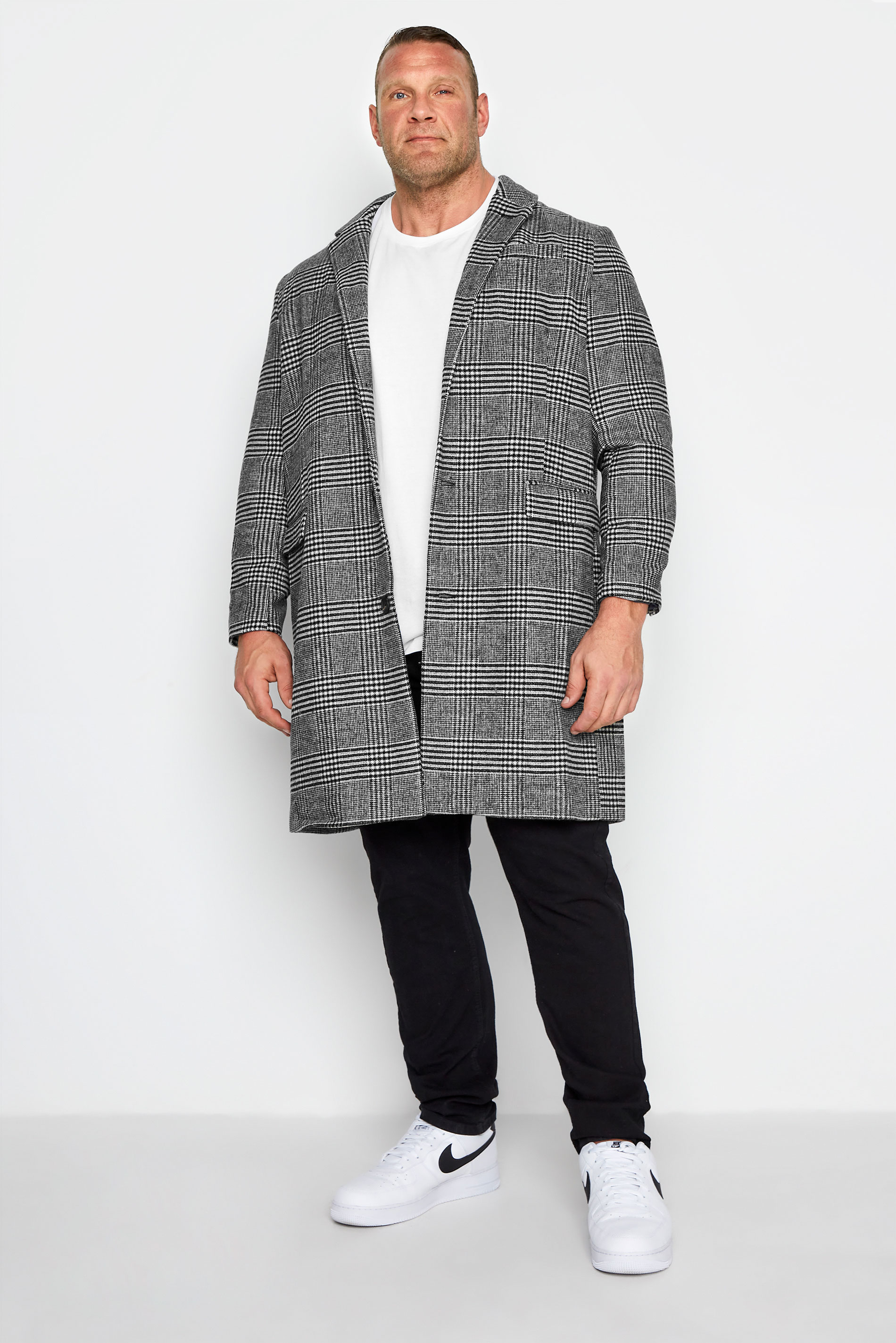 BadRhino Grey Check Overcoat | BadRhino 1