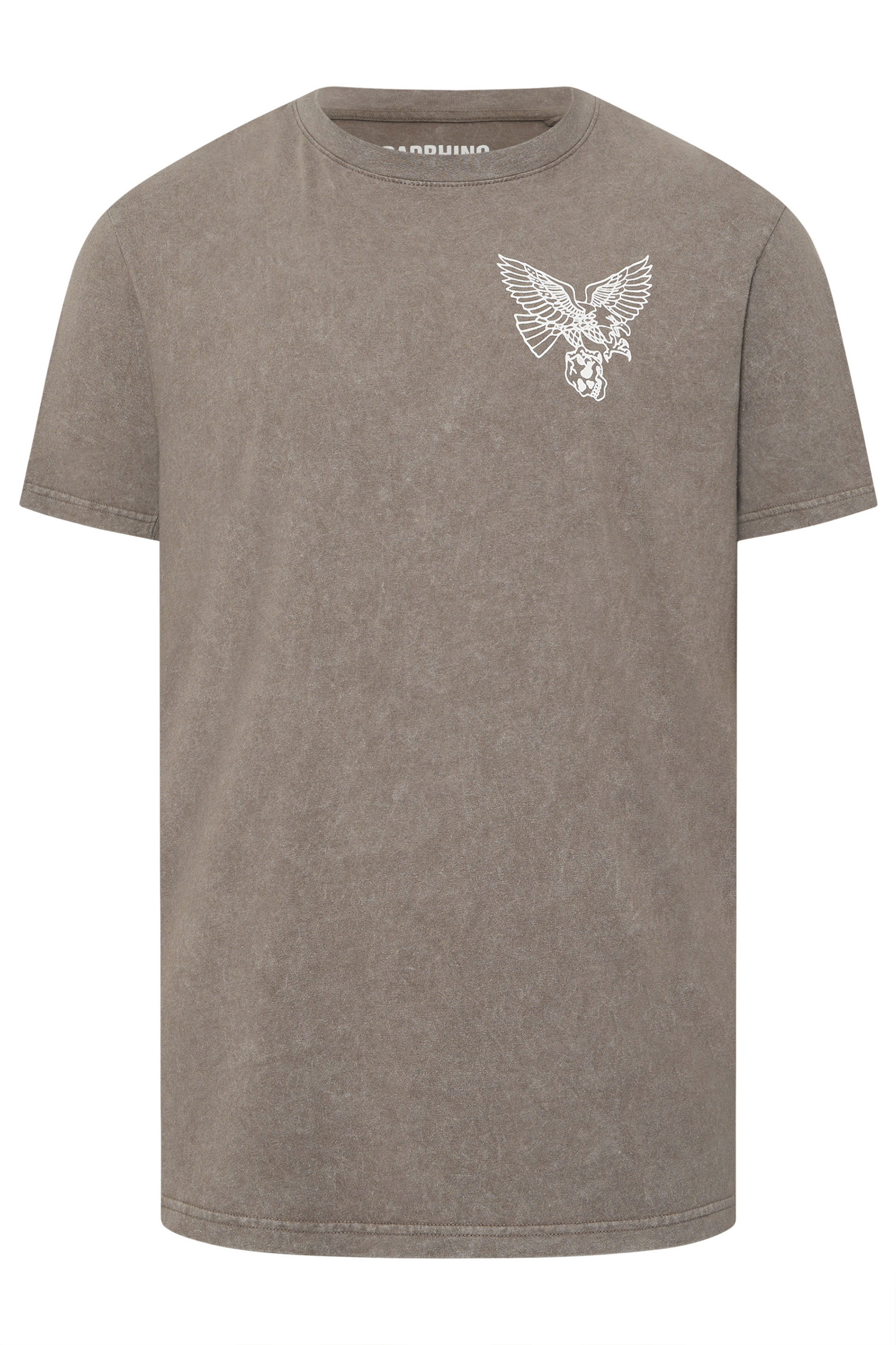 BadRhino Big & Tall Brown Acid Wash Falcon Graphic T-Shirt | BadRhino 1