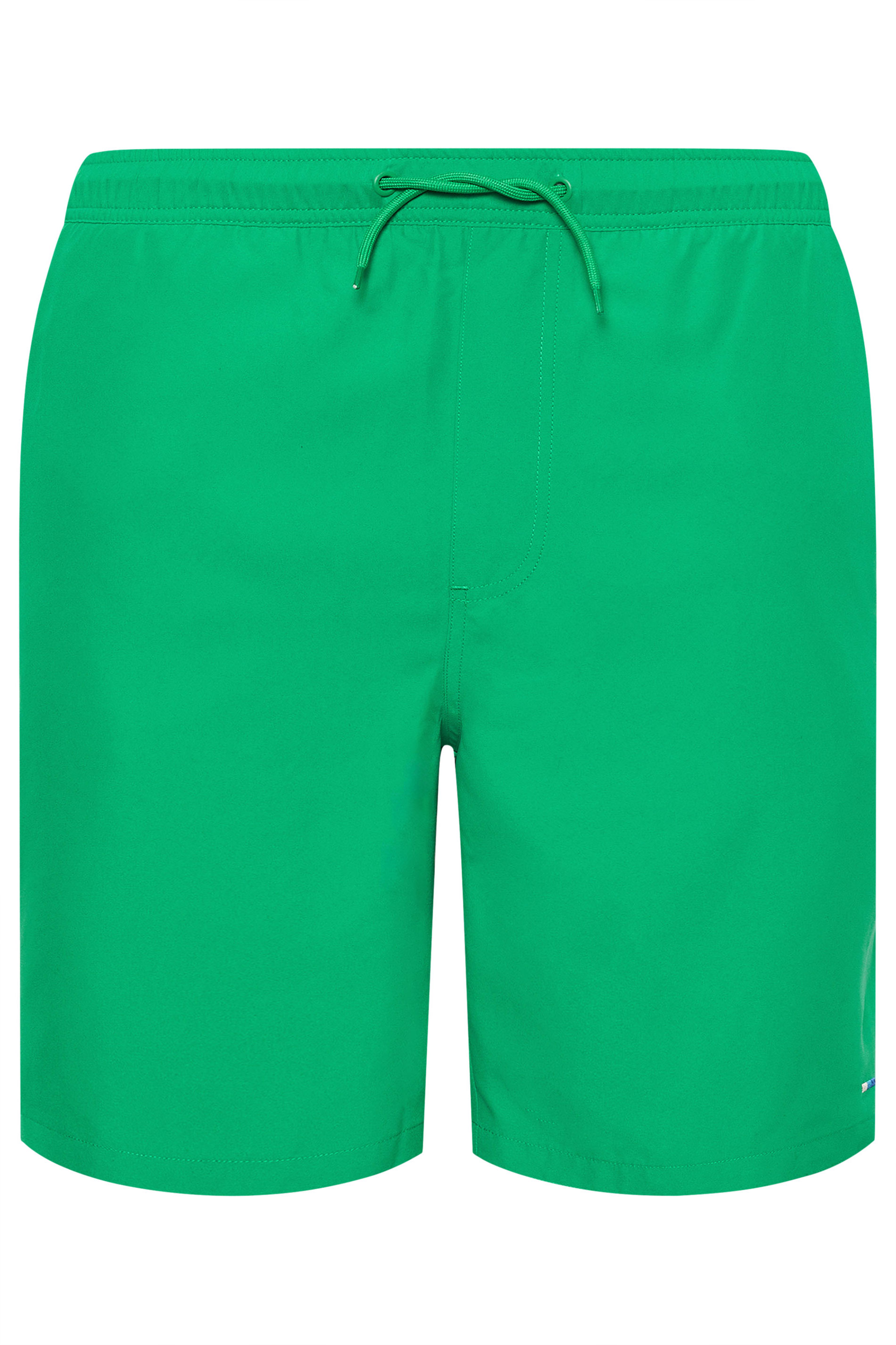 BadRhino Big & Tall Plain Green Swim Shorts | BadRhino 4