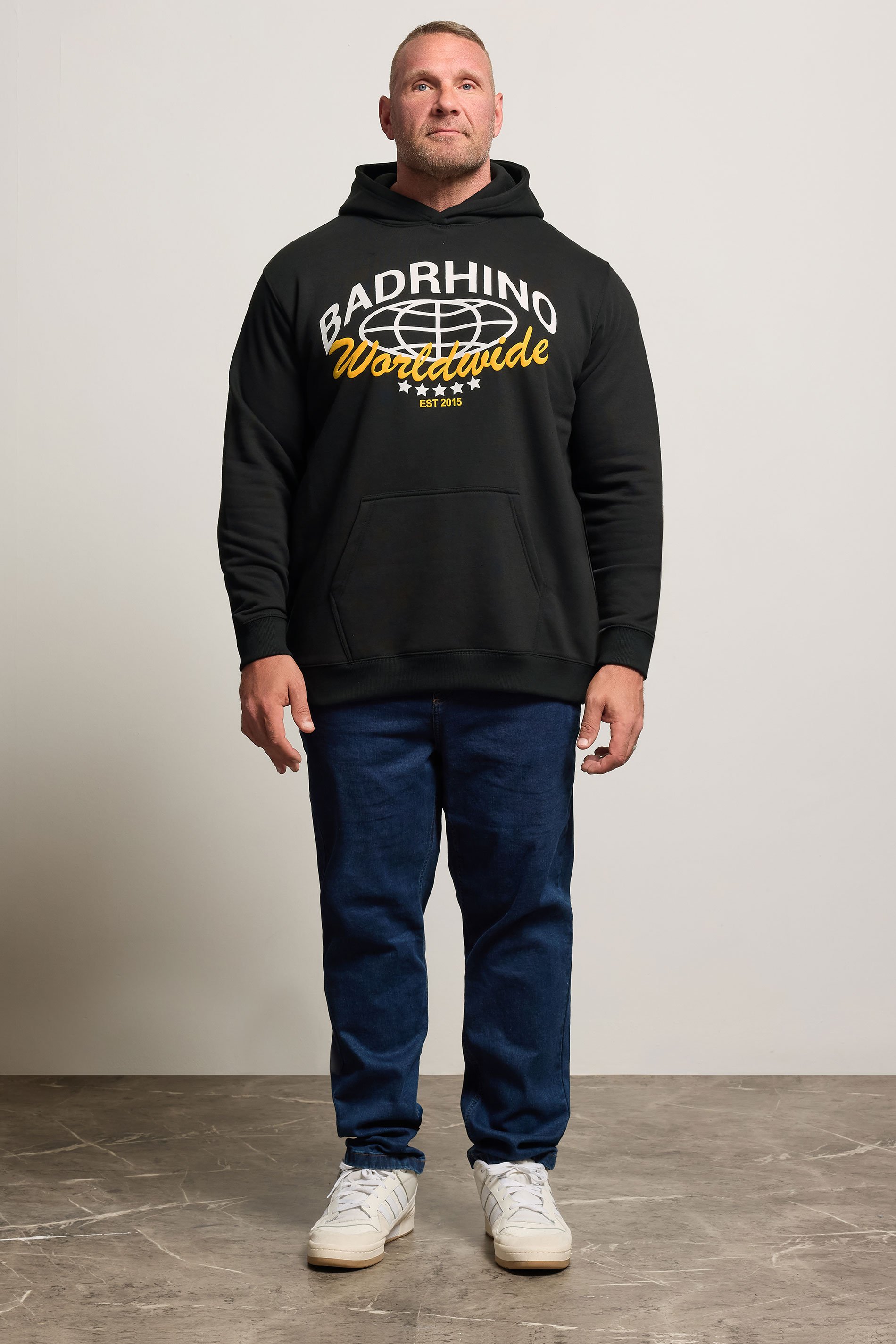 BadRhino Big & Tall Black Worldwide Hoodie 2