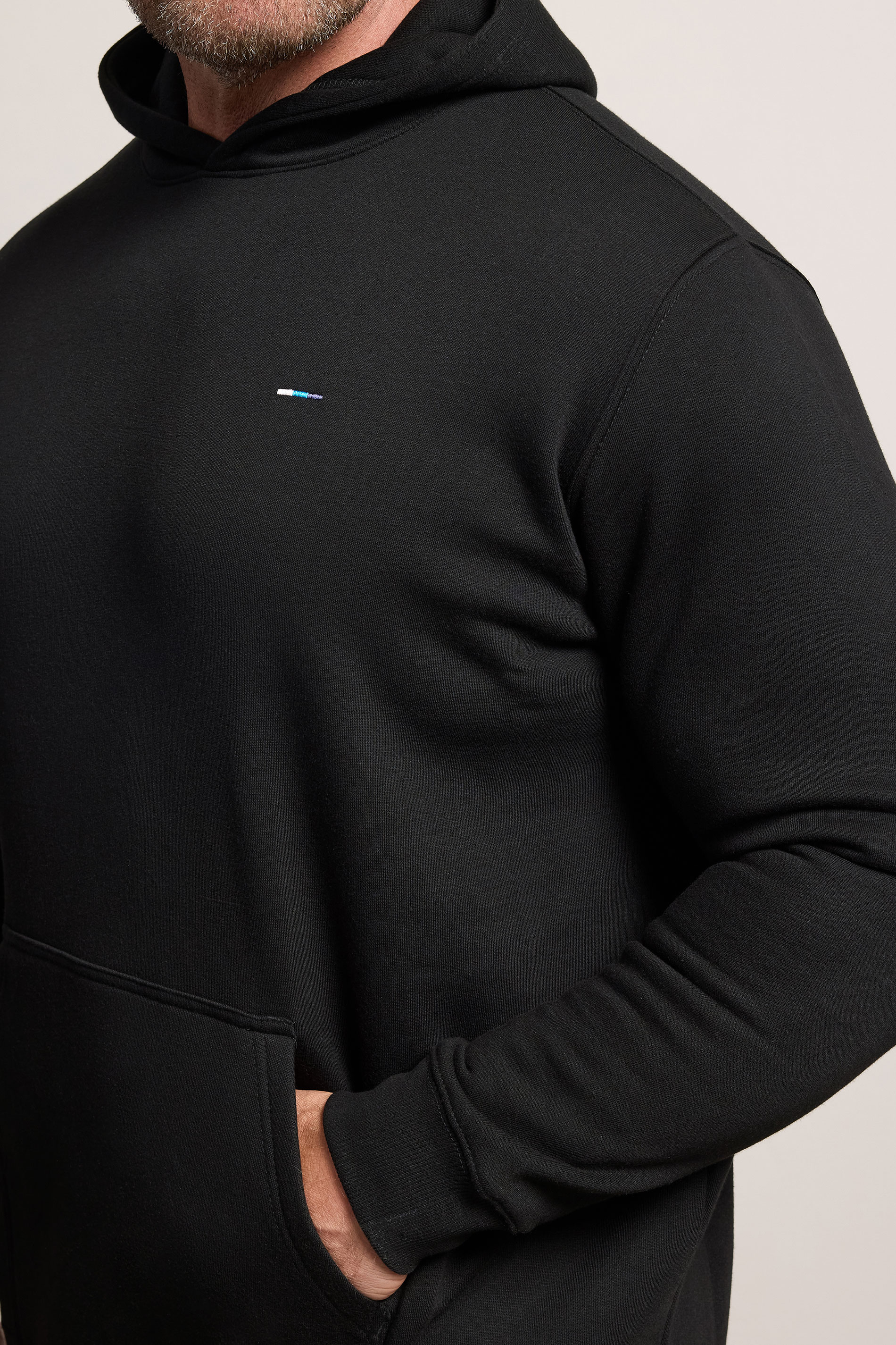 BadRhino Big & Tall Black Front Pocket Hoodie | BadRhino 5