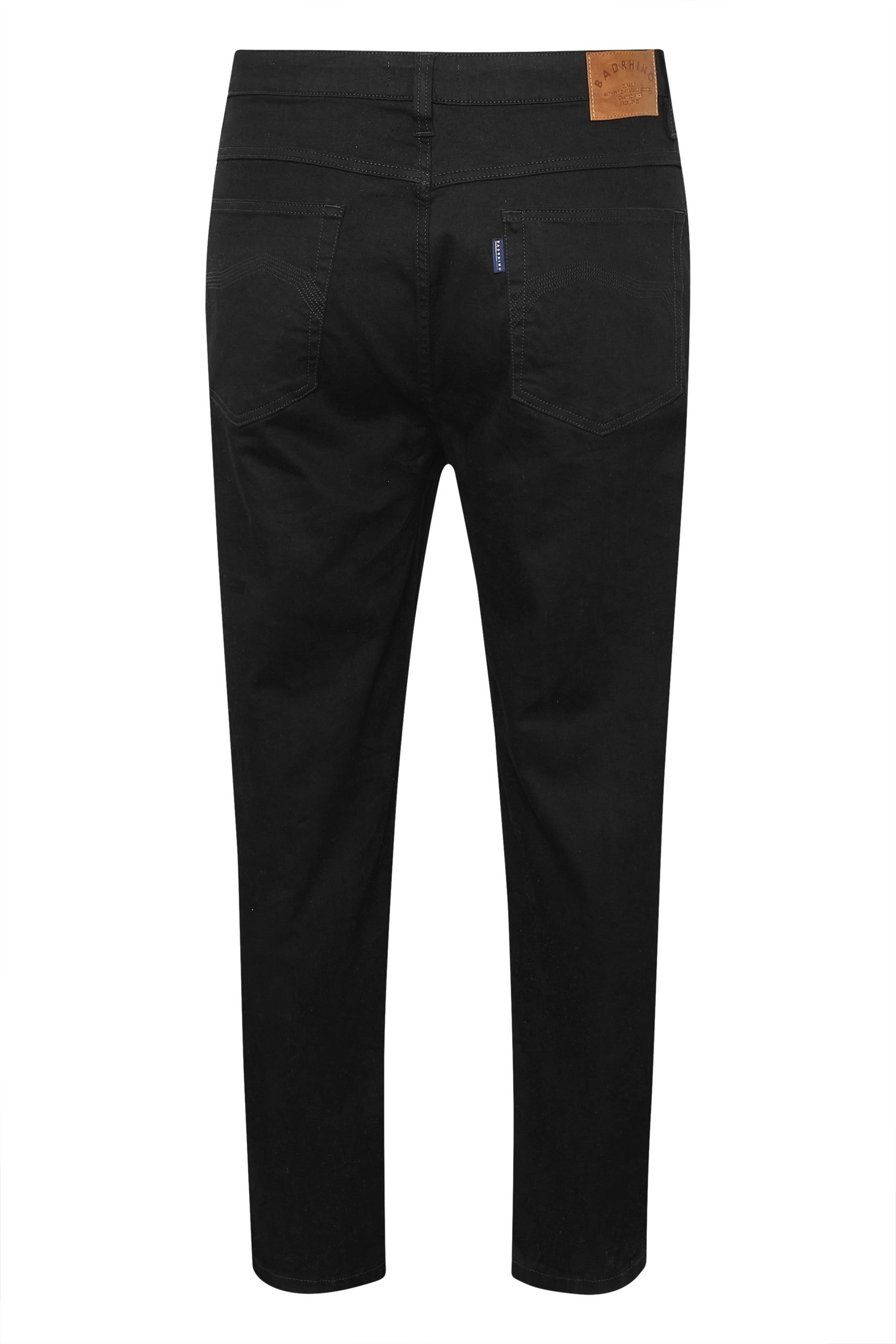BadRhino Big & Tall Black Tapered Fit Stretch Jeans | BadRhino 6