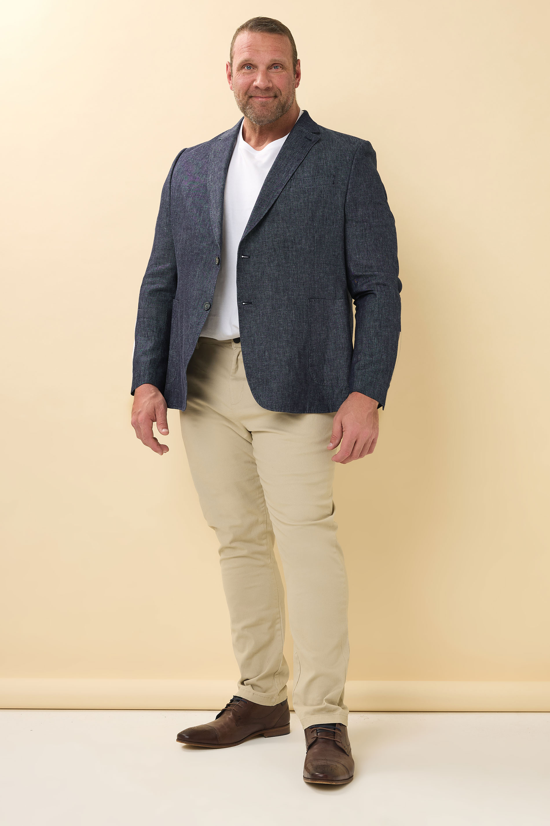 BadRhino Tailoring Big & Tall Blue Denim Chambray Suit Jacket | BadRhino 4