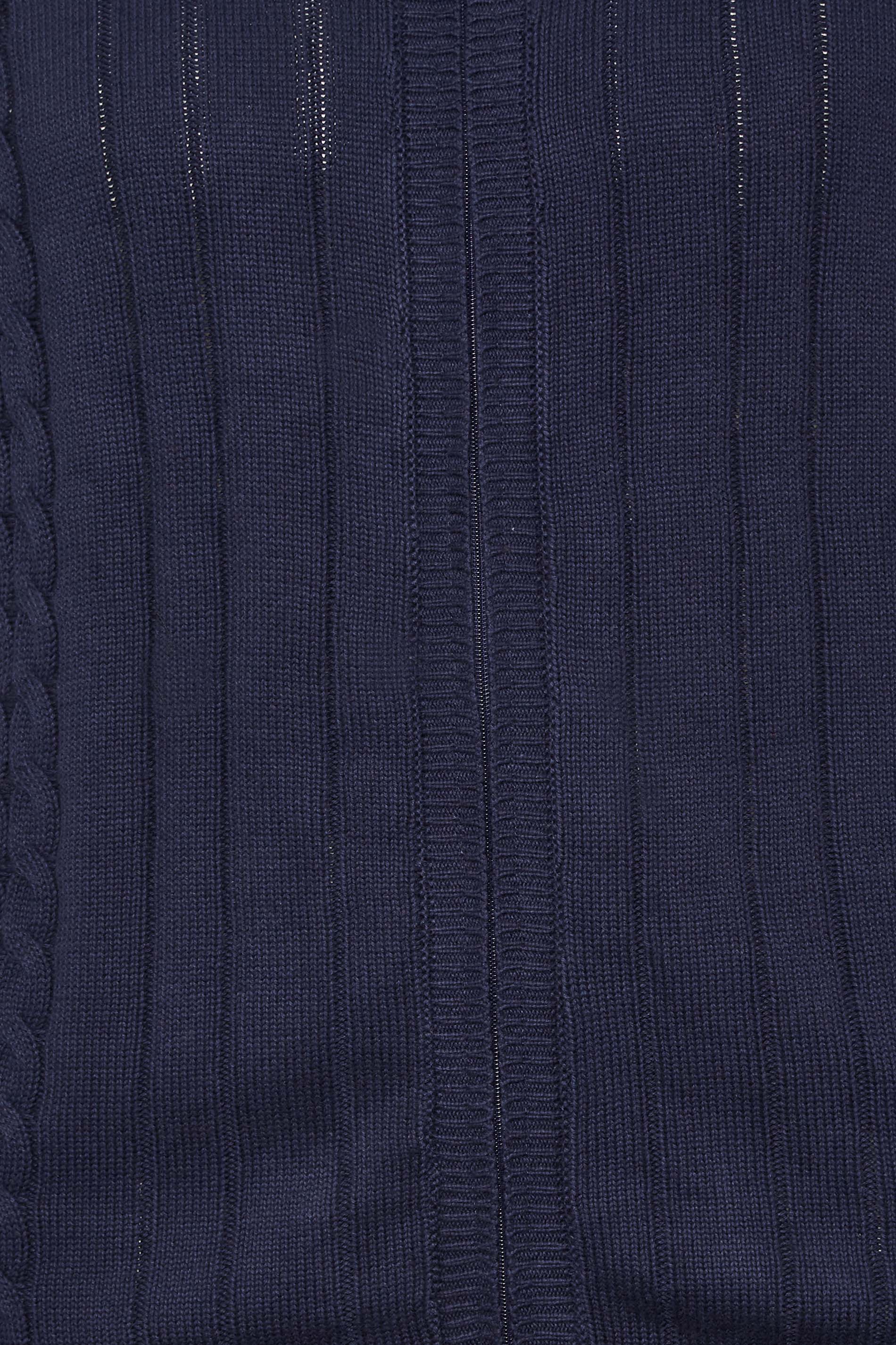 KAM Big & Tall Navy Blue Cable Knit Cardigan | BadRhino 2