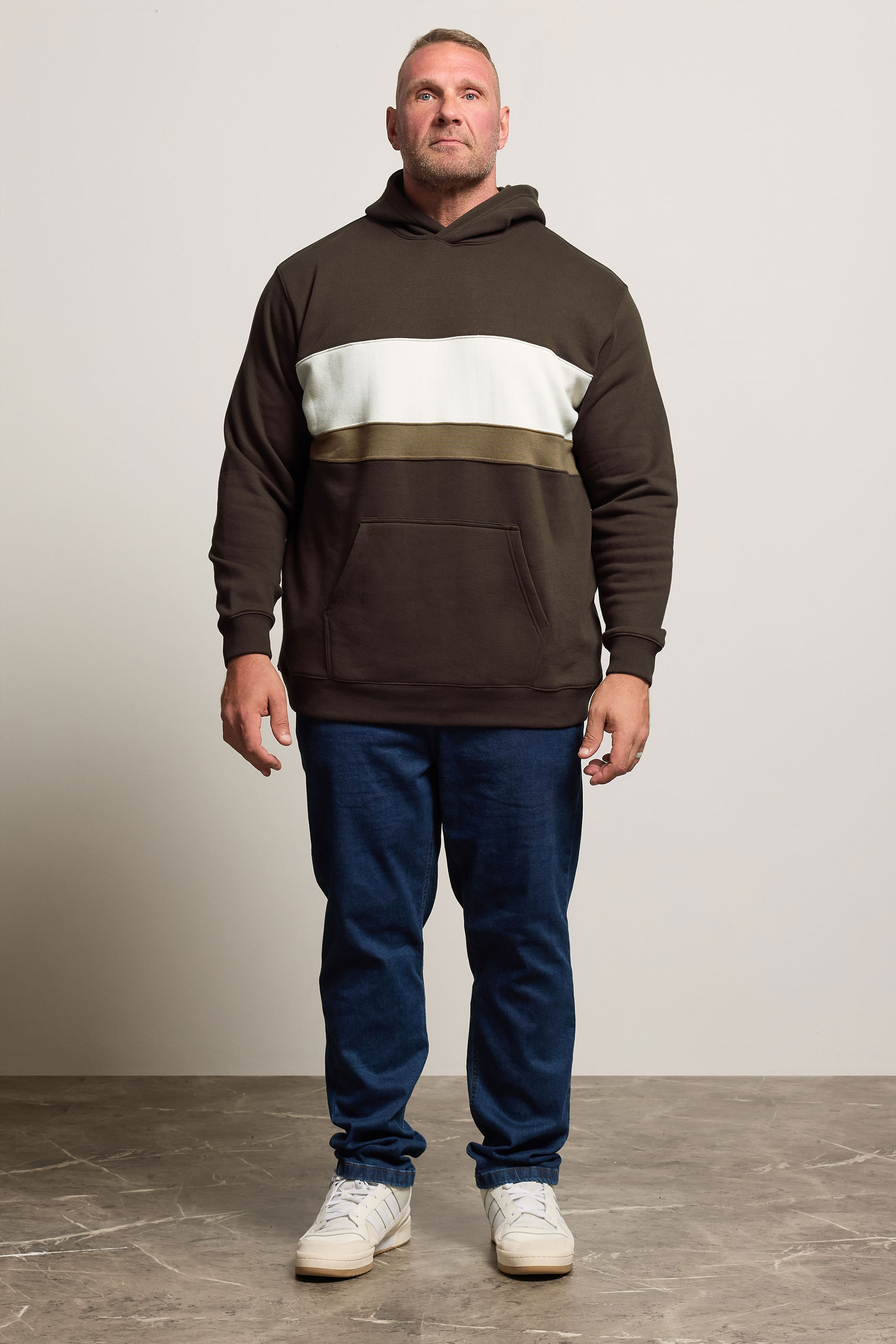 BadRhino Big & Tall Brown Cut & Sew Hoodie | BadRhino 2