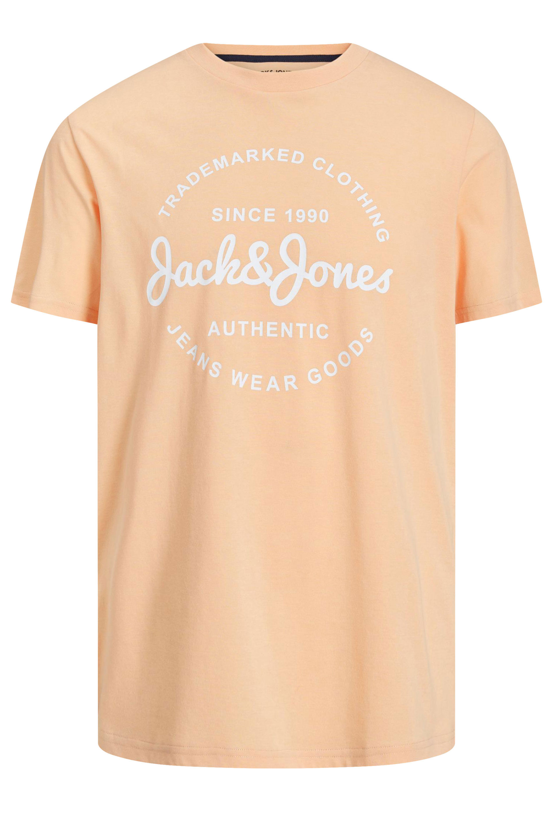 JACK & JONES Big & Tall Apricot Orange Short Sleeve T-Shirt | BadRhino 2