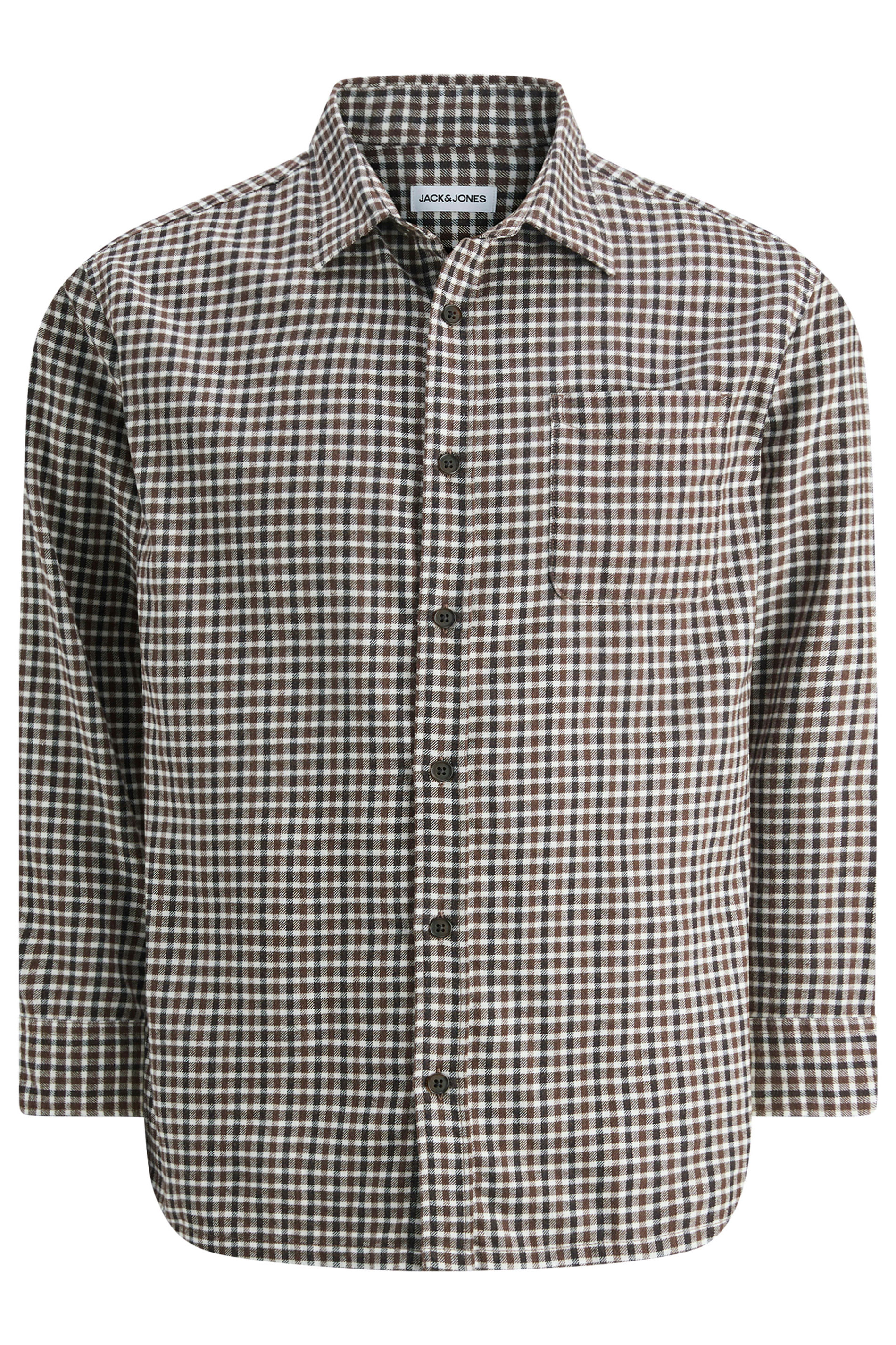 JACK & JONES Big & Tall Navy Blue Mini Check Shirt | BadRhino 3
