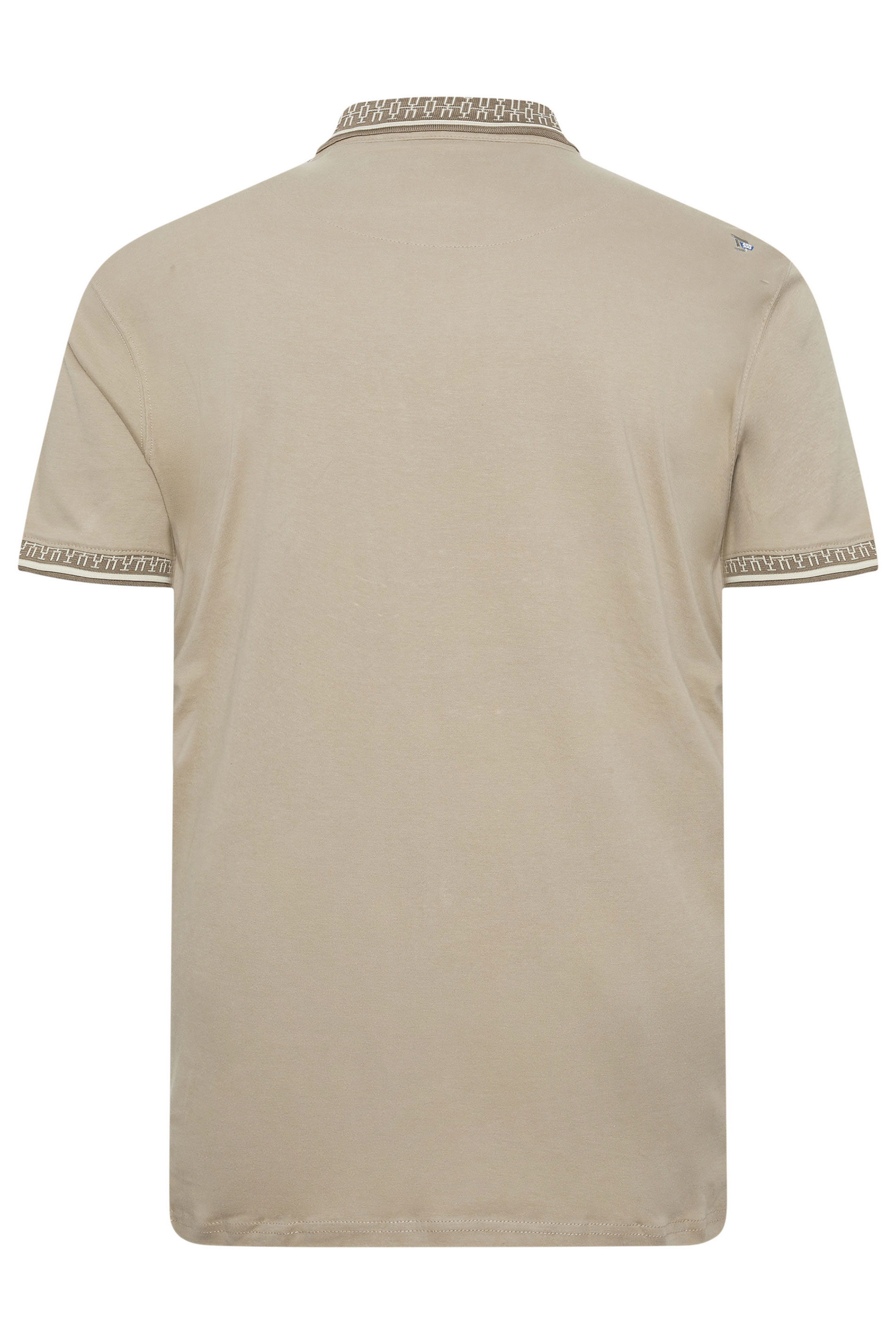 D555 Big & Tall Stone Brown Interlock Jacquard Polo Shirt | BadRhino 4