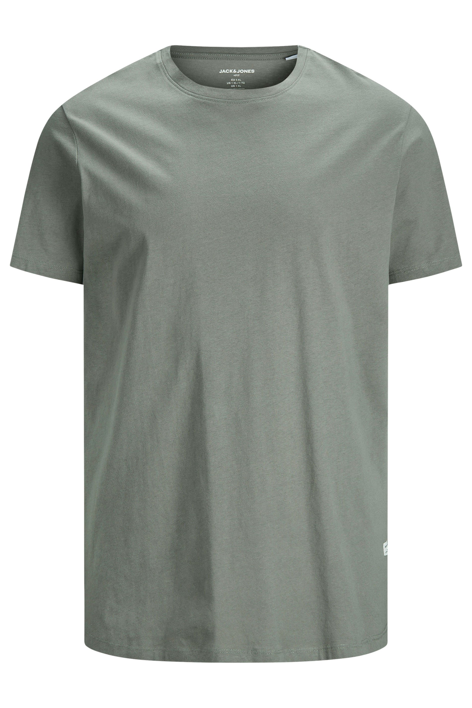 JACK & JONES Big & Tall Sage Grey Basic T-Shirt | BadRhino 3