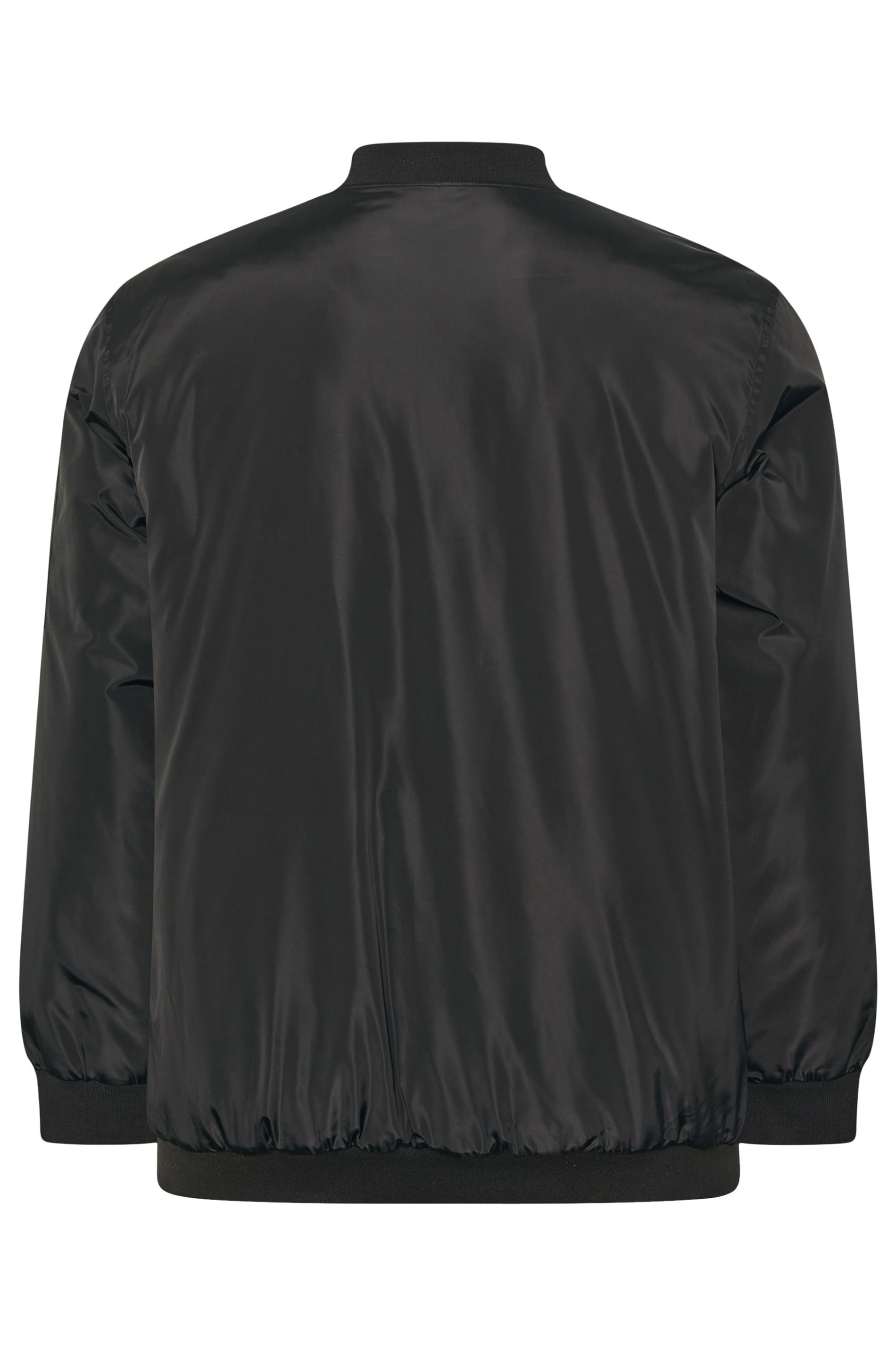  BadRhino Big & Tall Black Zip Through Bomber Jacket | BadRhino 2