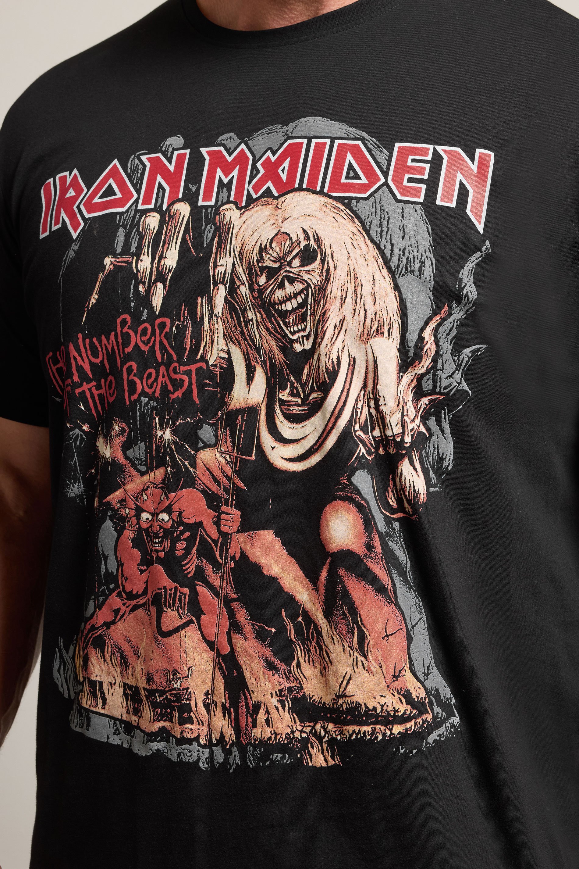 BadRhino Big & Tall Black & Red Iron Maiden Graphic T-Shirt | BadRhino 4