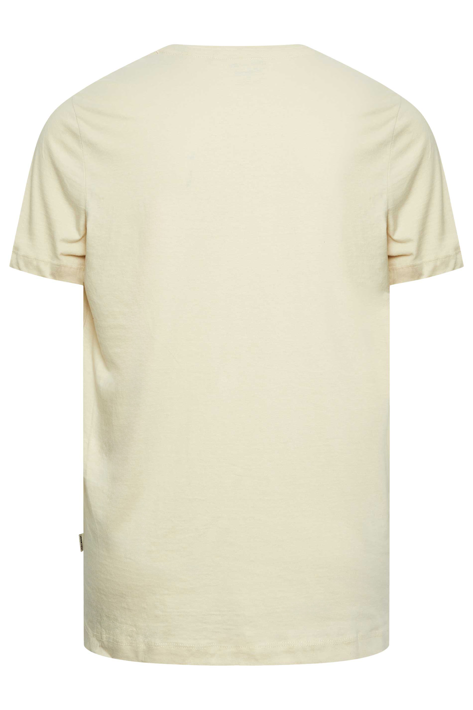 BLEND Big & Tall Cream 'Vintage' T-Shirt | BadRhino 3