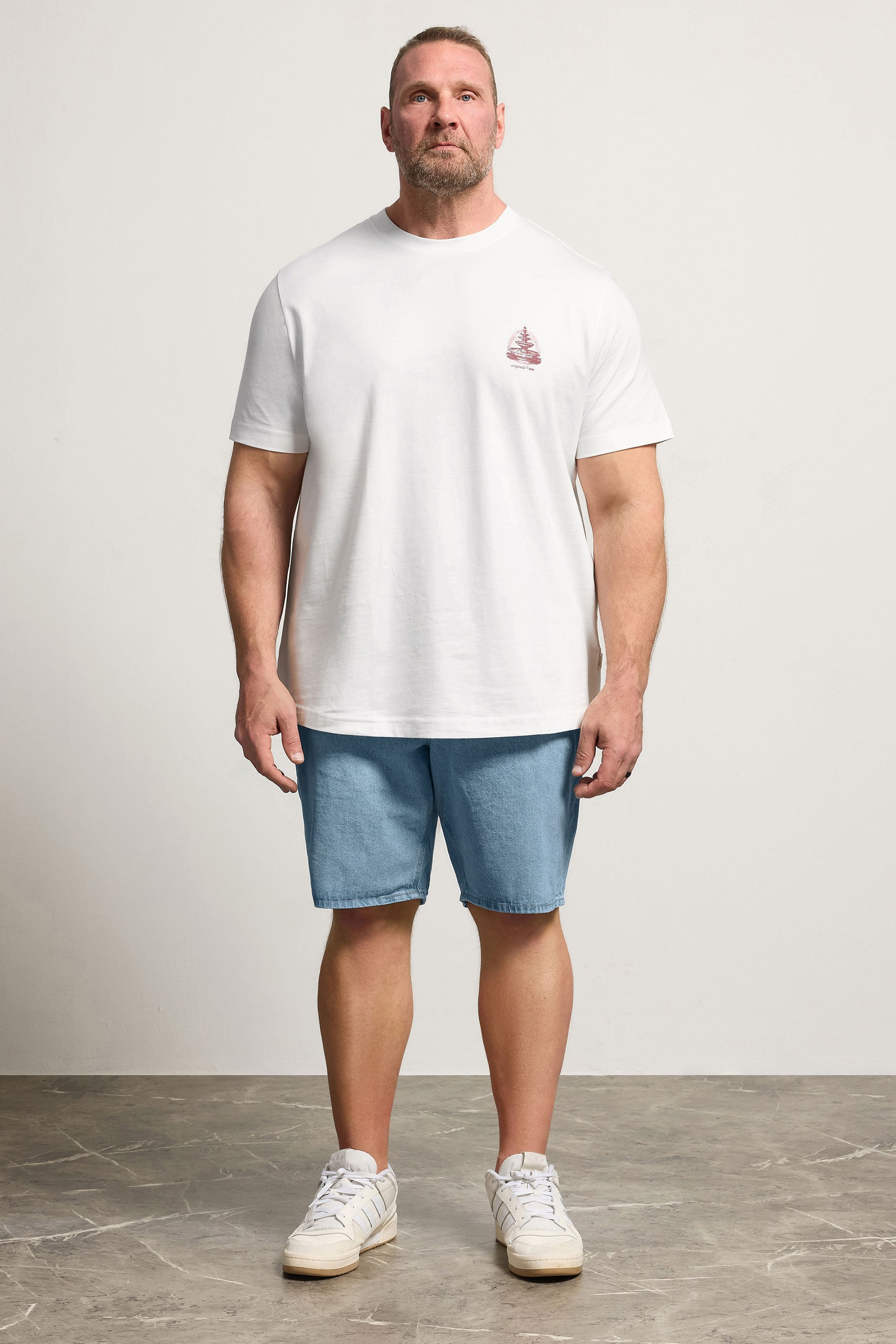 JACK & JONES Big & Tall Light Blue Denim Shorts | BadRhino 1