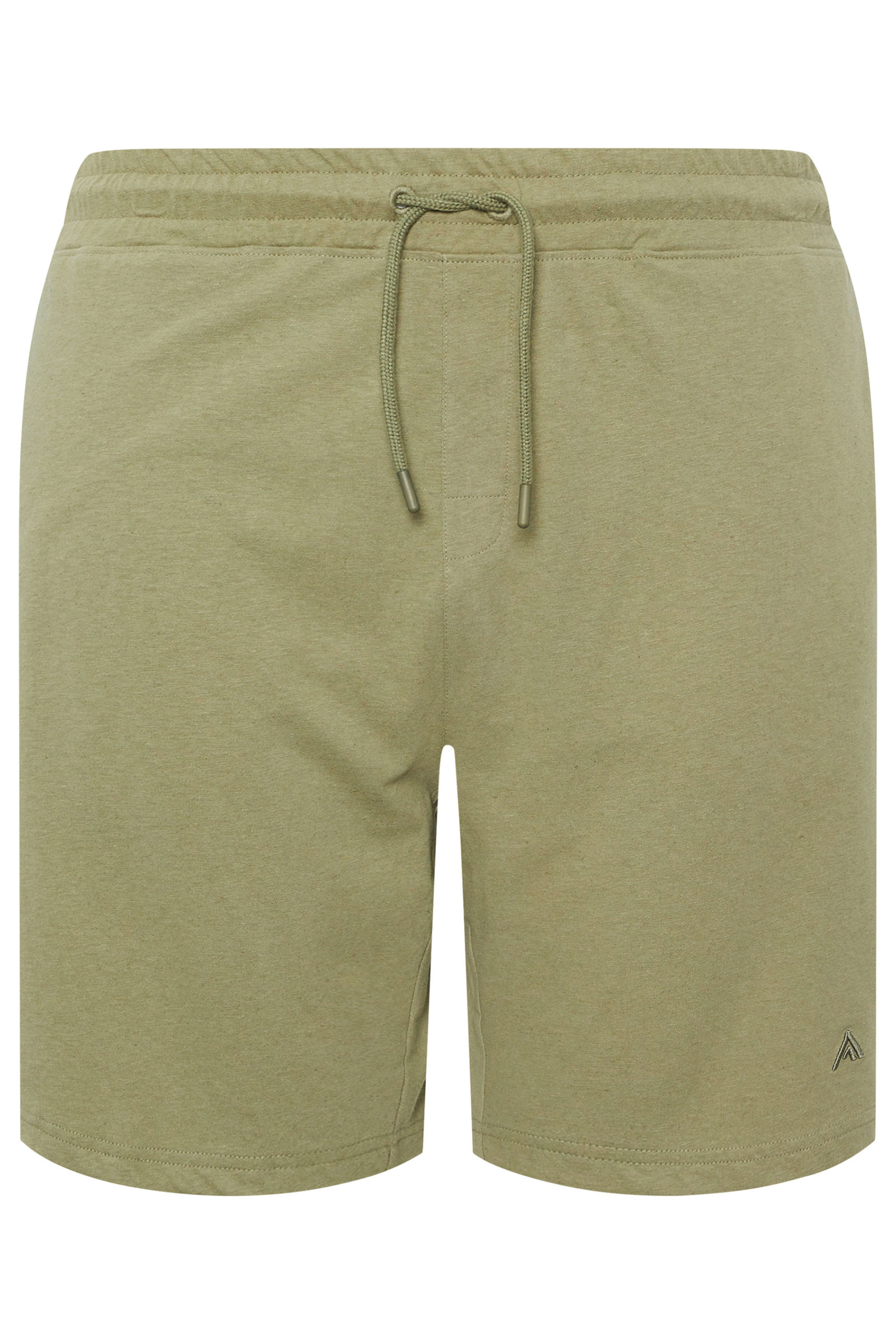 STUDIO A Big & Tall Khaki Green Linen Shorts | BadRhino 4