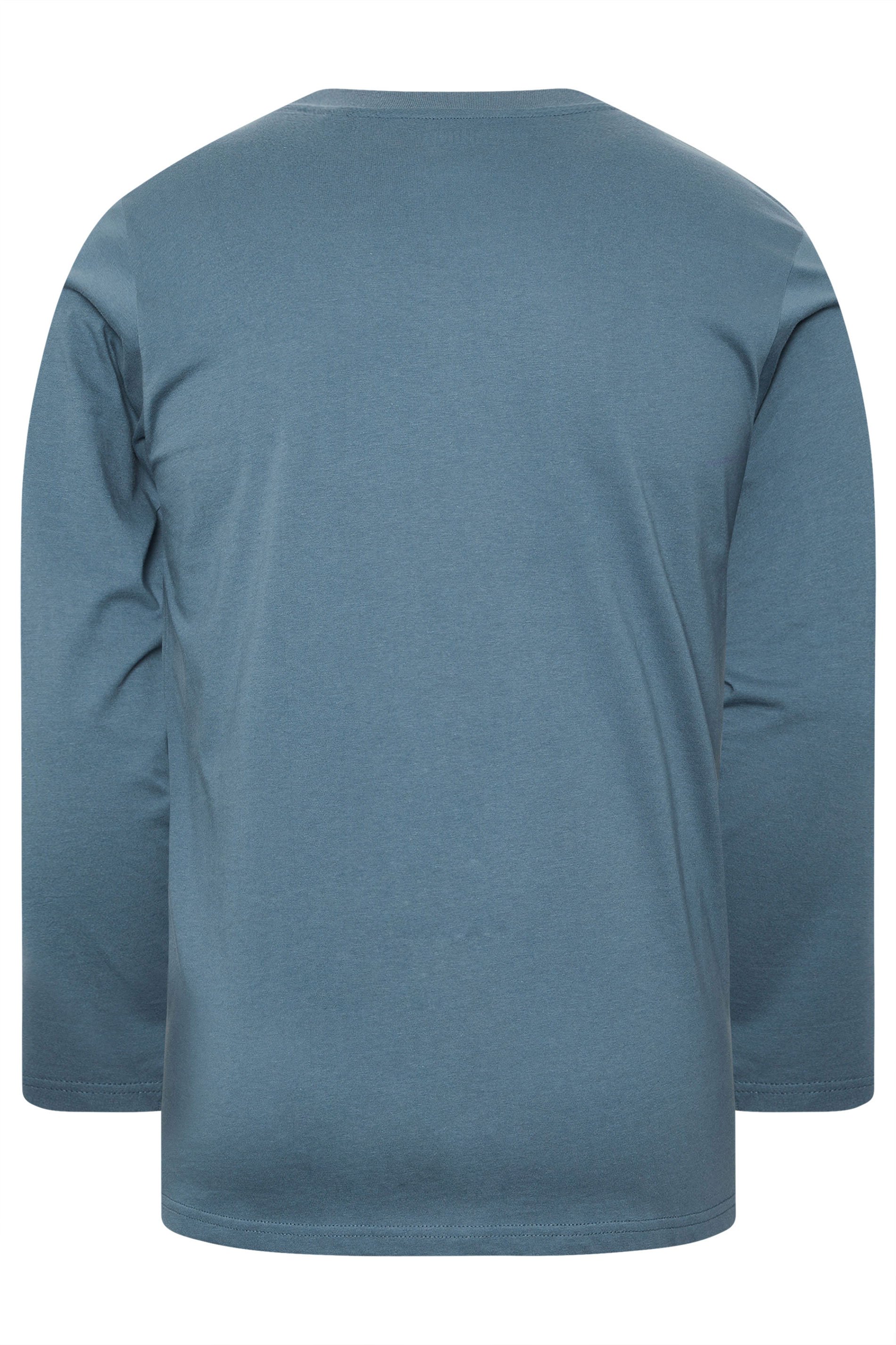 BadRhino Big & Tall Petrol Blue Extra Long Core Long Sleeve T-Shirt | BadRhino 2