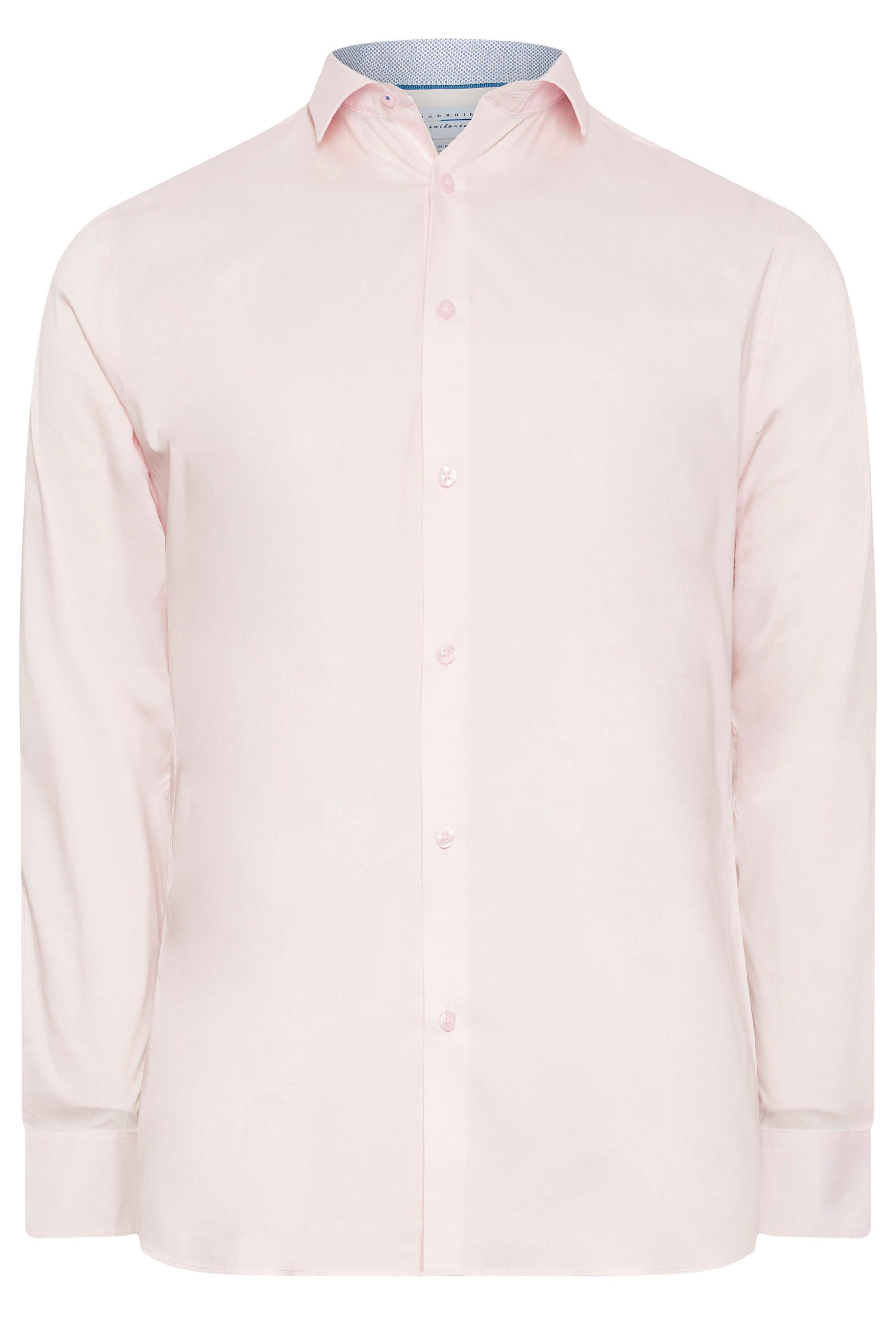 BadRhino Tailoring Big & Tall Pink Premium Stretch Long Sleeve Formal Shirt | BadRhino 3