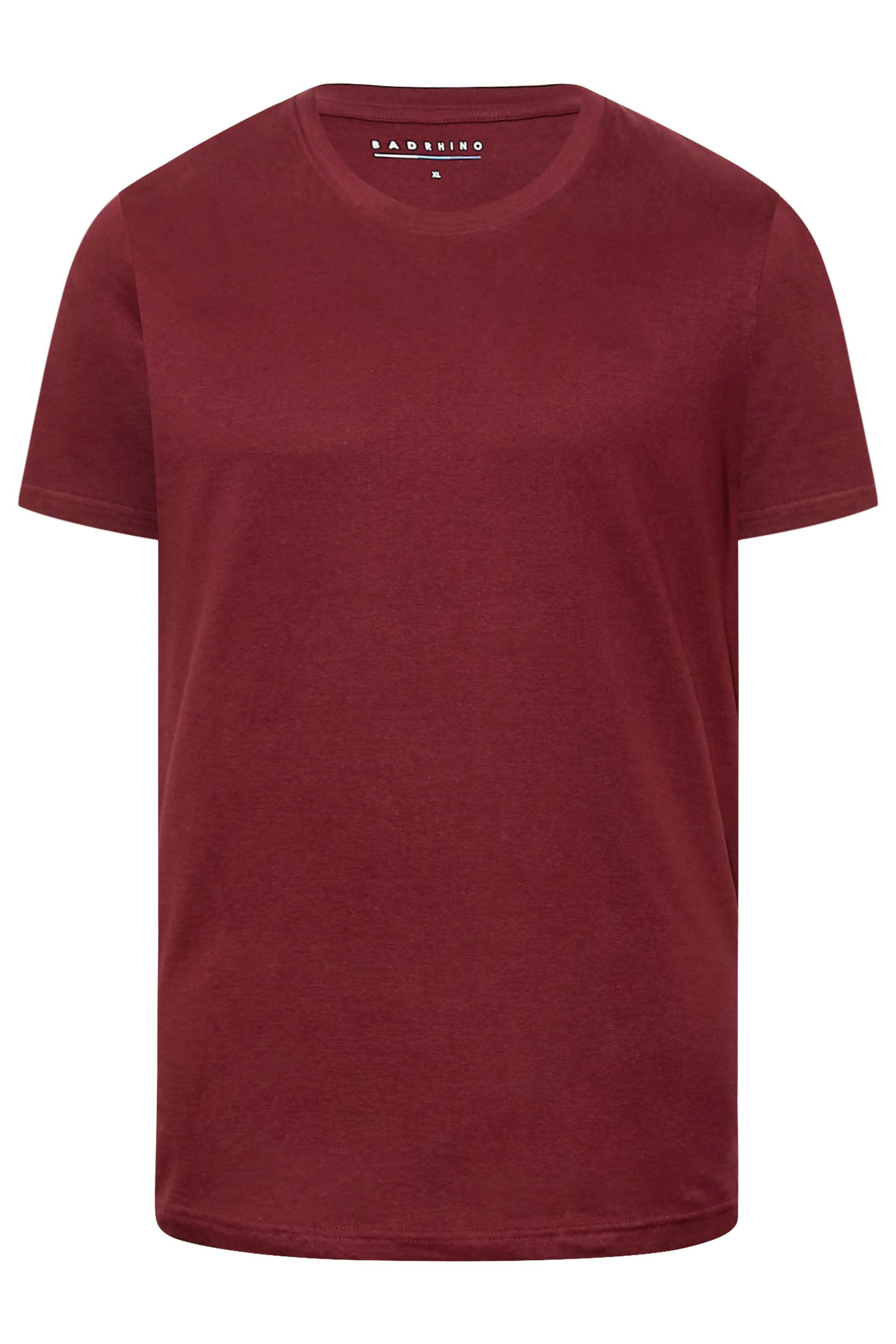 BadRhino Big & Tall Windsor Wine Red Extra Long Core T-Shirt | BadRhino 6