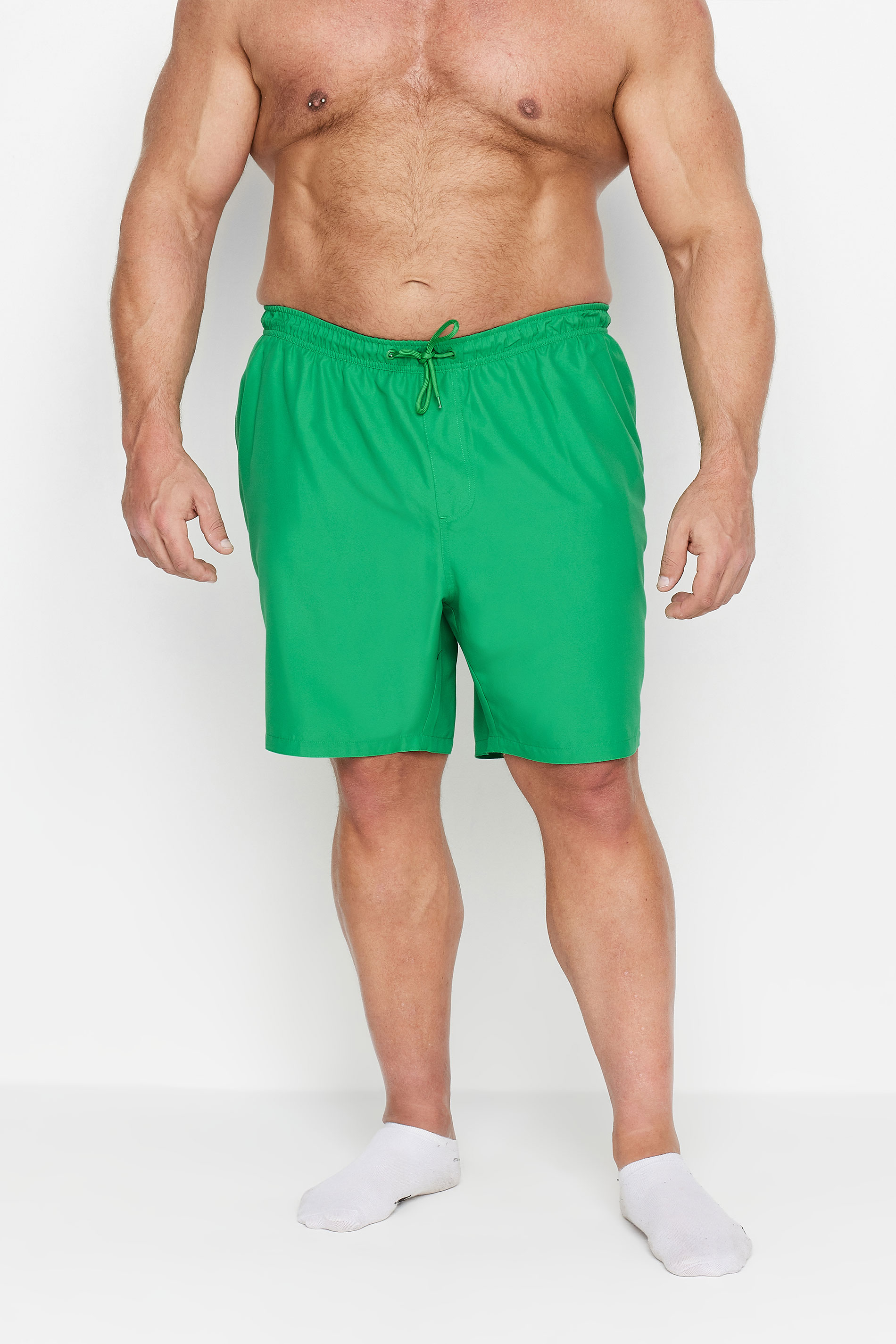 BadRhino Big & Tall Plain Green Swim Shorts | BadRhino 1