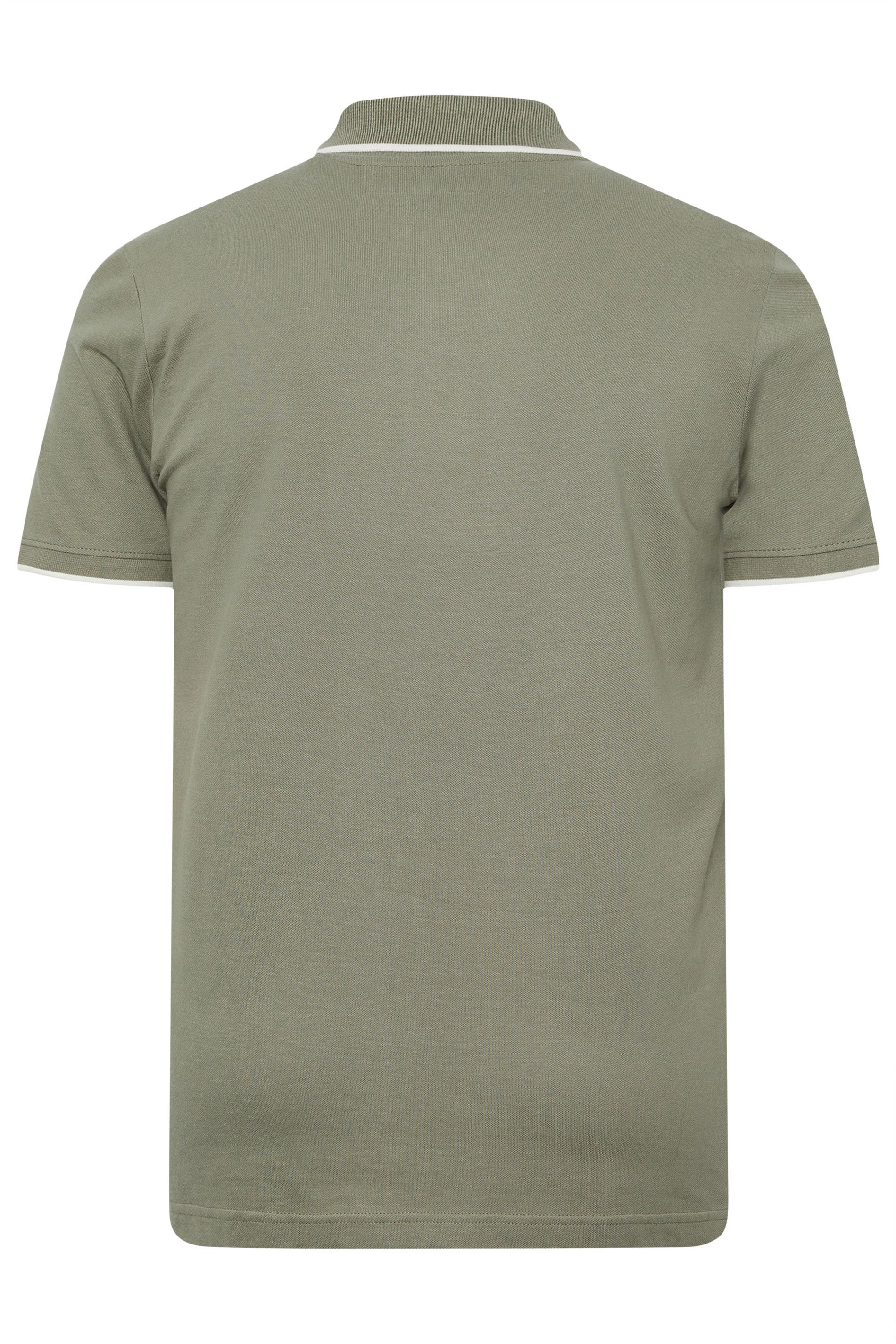 BadRhino Big & Tall 3 PACK Blue/Green/Brown Tipped Polo Shirt | BadRhino 10