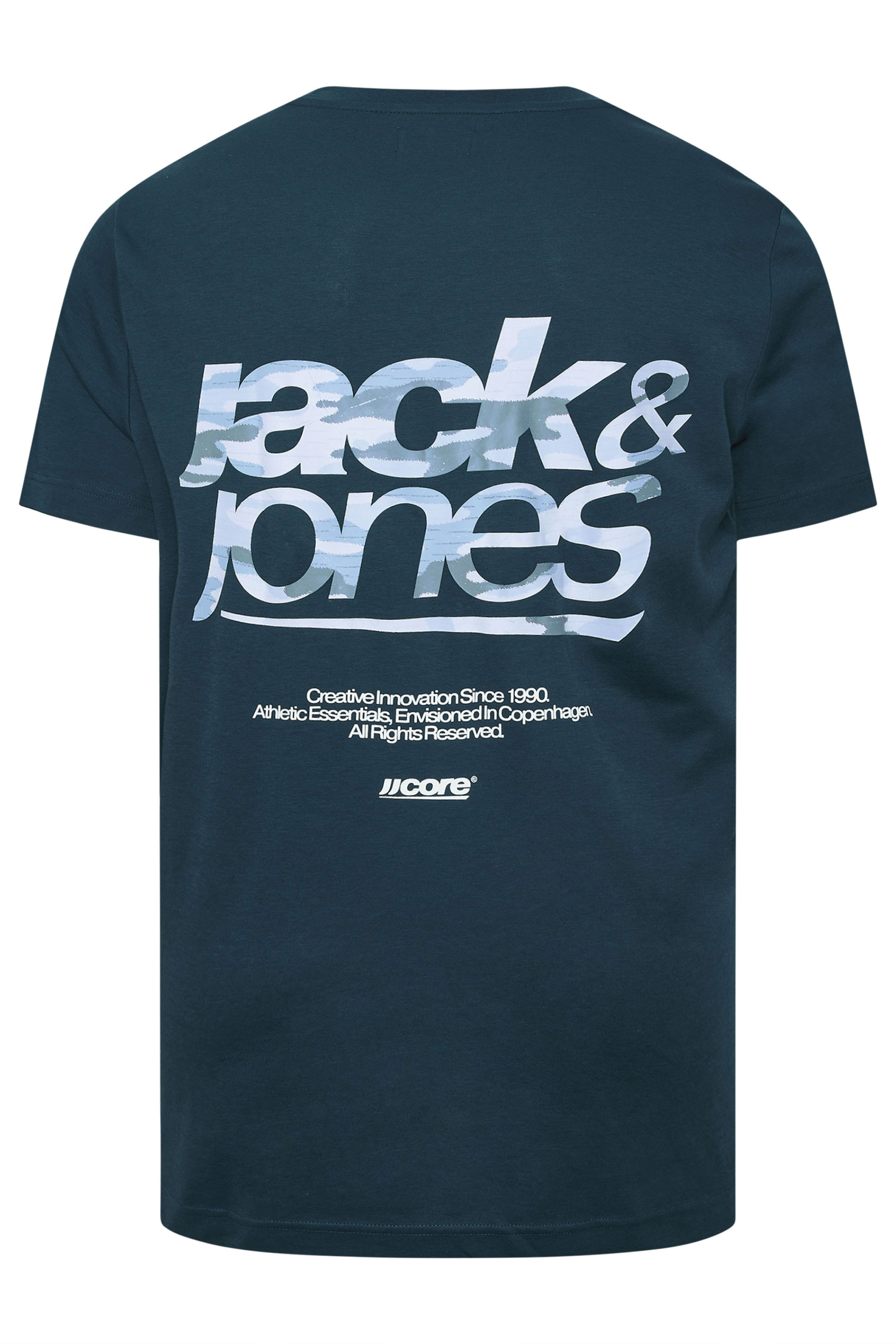 JACK & JONES Big & Tall 2 Pack Navy Blue & Off-White Graphic | BadRhino 10