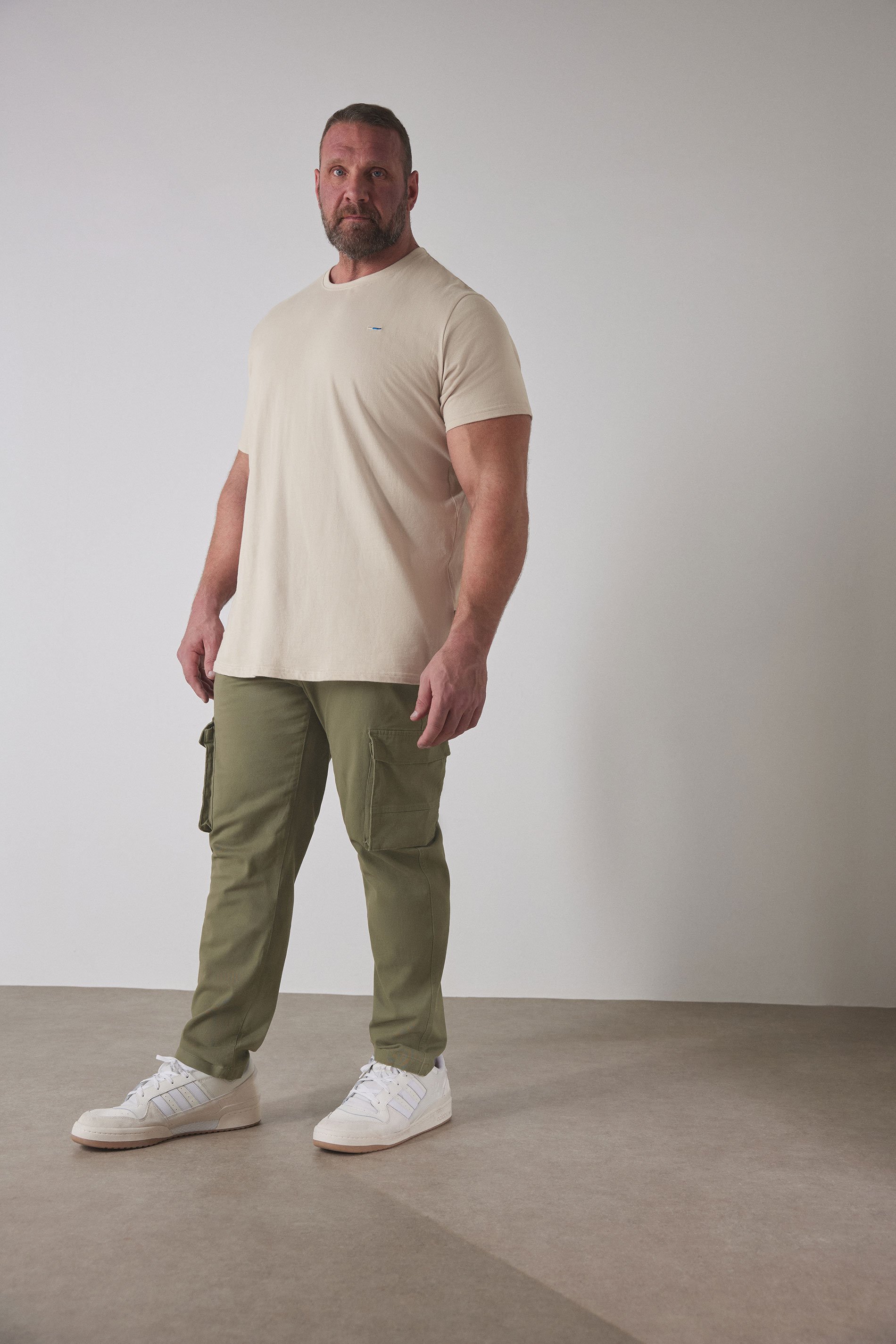 BadRhino Khaki Green Stretch Cargo Trousers | BadRhino 1