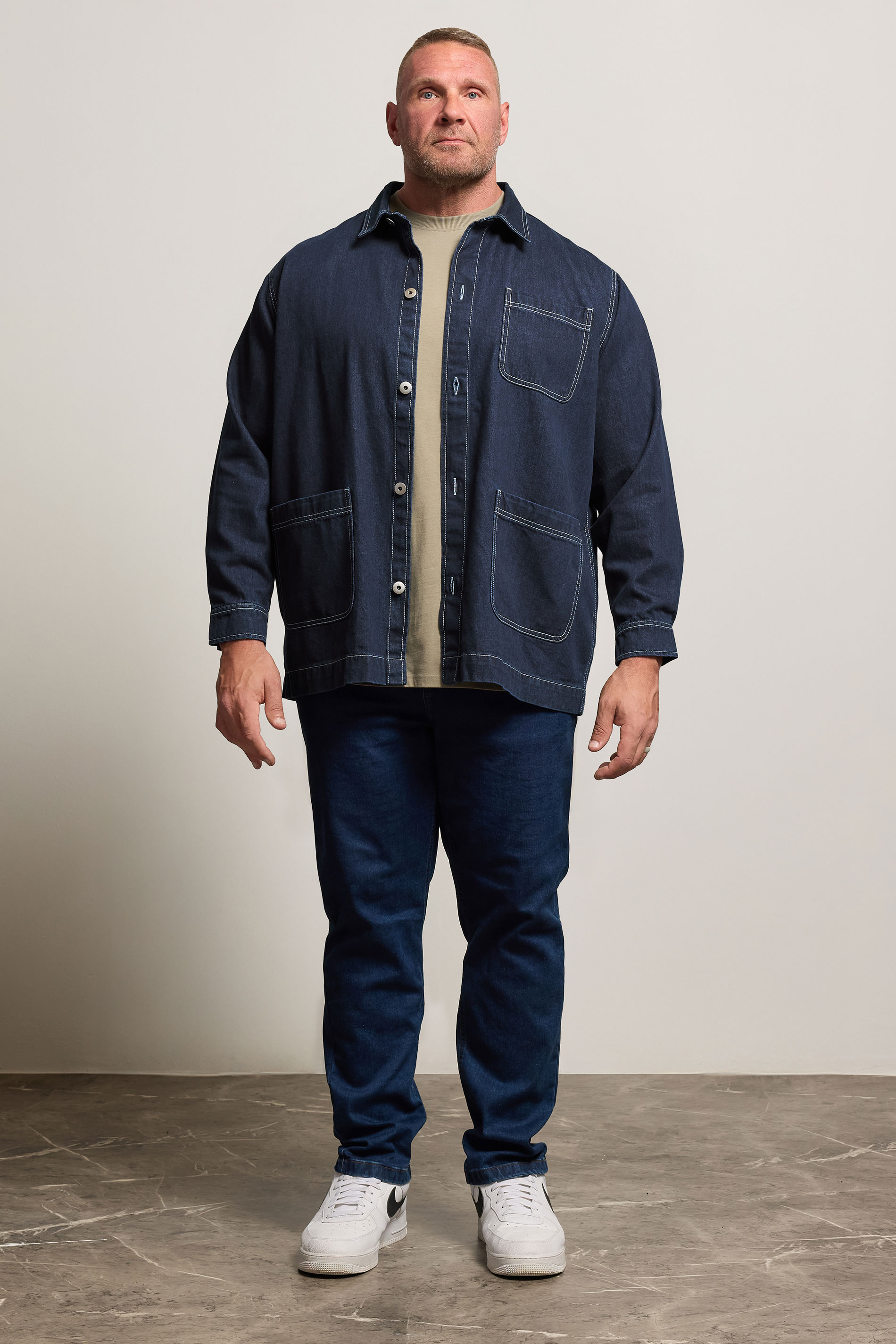 BadRhino Big & Tall Blue Chore Denim Shacket | BadRhino 3