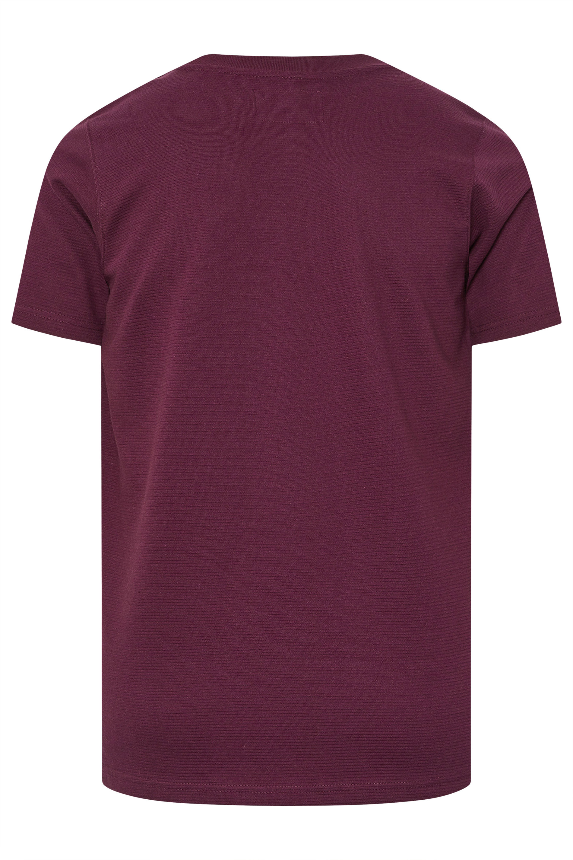 BadRhino Big & Tall Burgundy Red Ottoman Textured T-Shirt | BadRhino 6