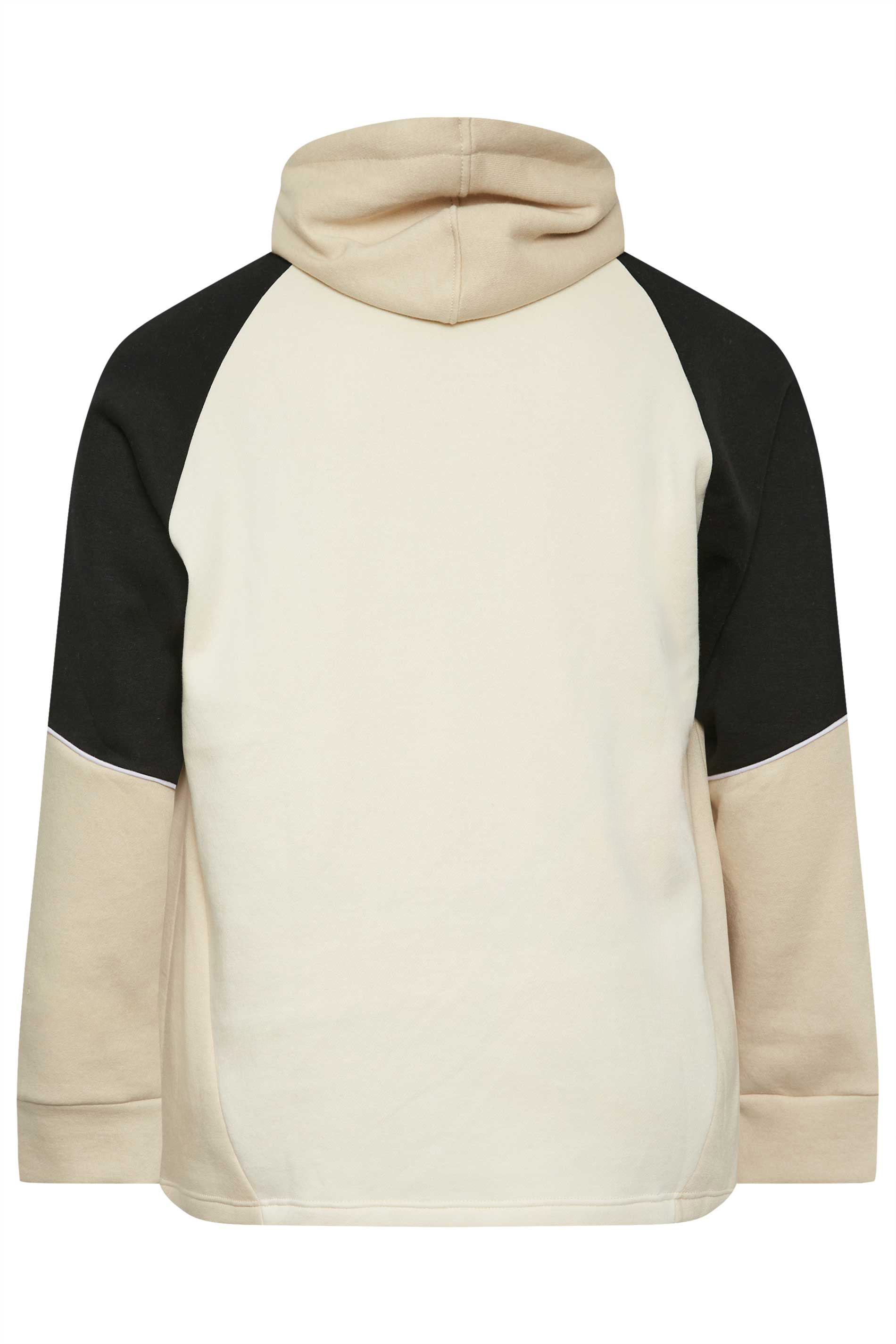 BadRhino Big & Tall Black & White Colourblock Hoodie | BadRhino 4