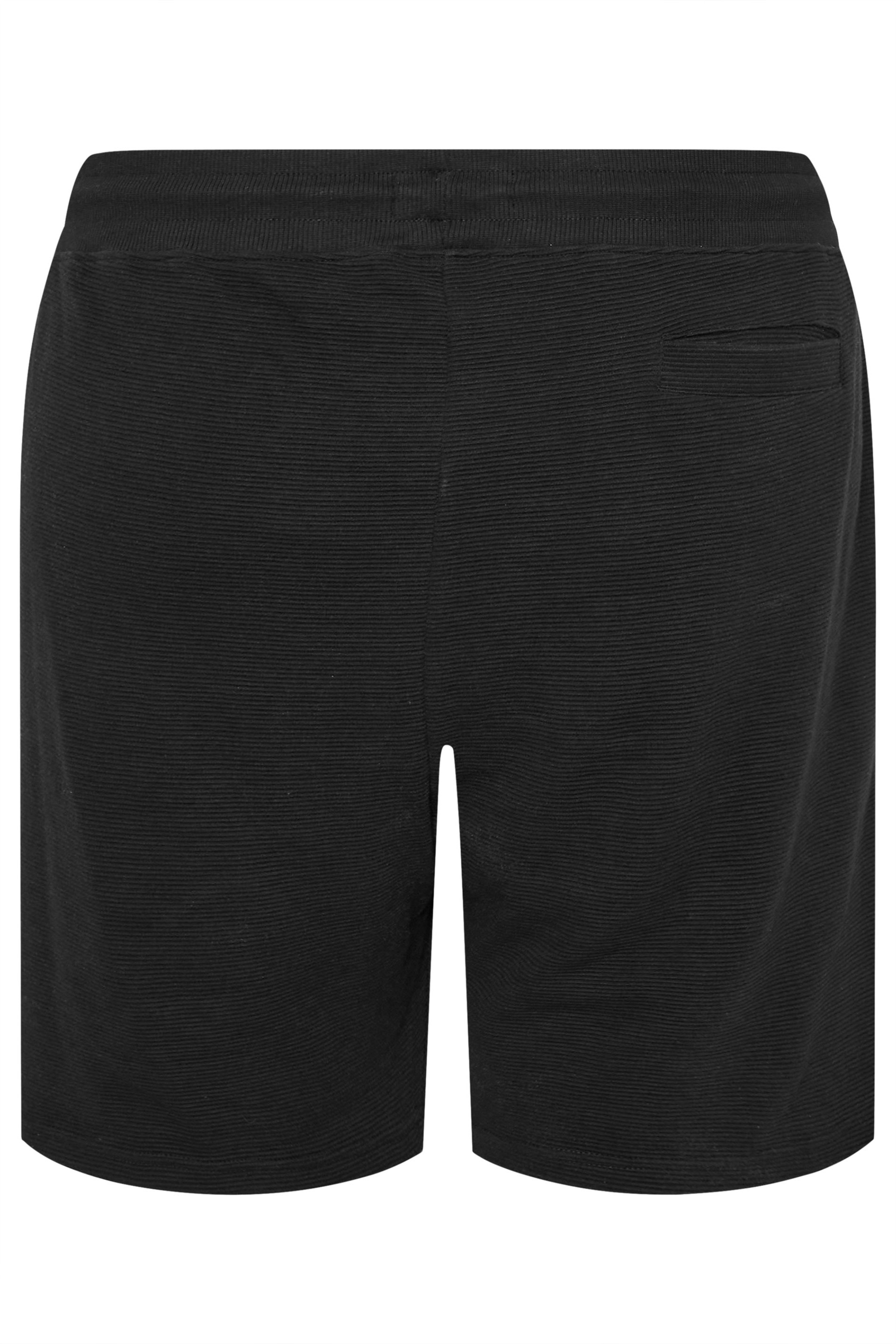 BadRhino Big & Tall Black Ribbed Shorts | BadRhino 7