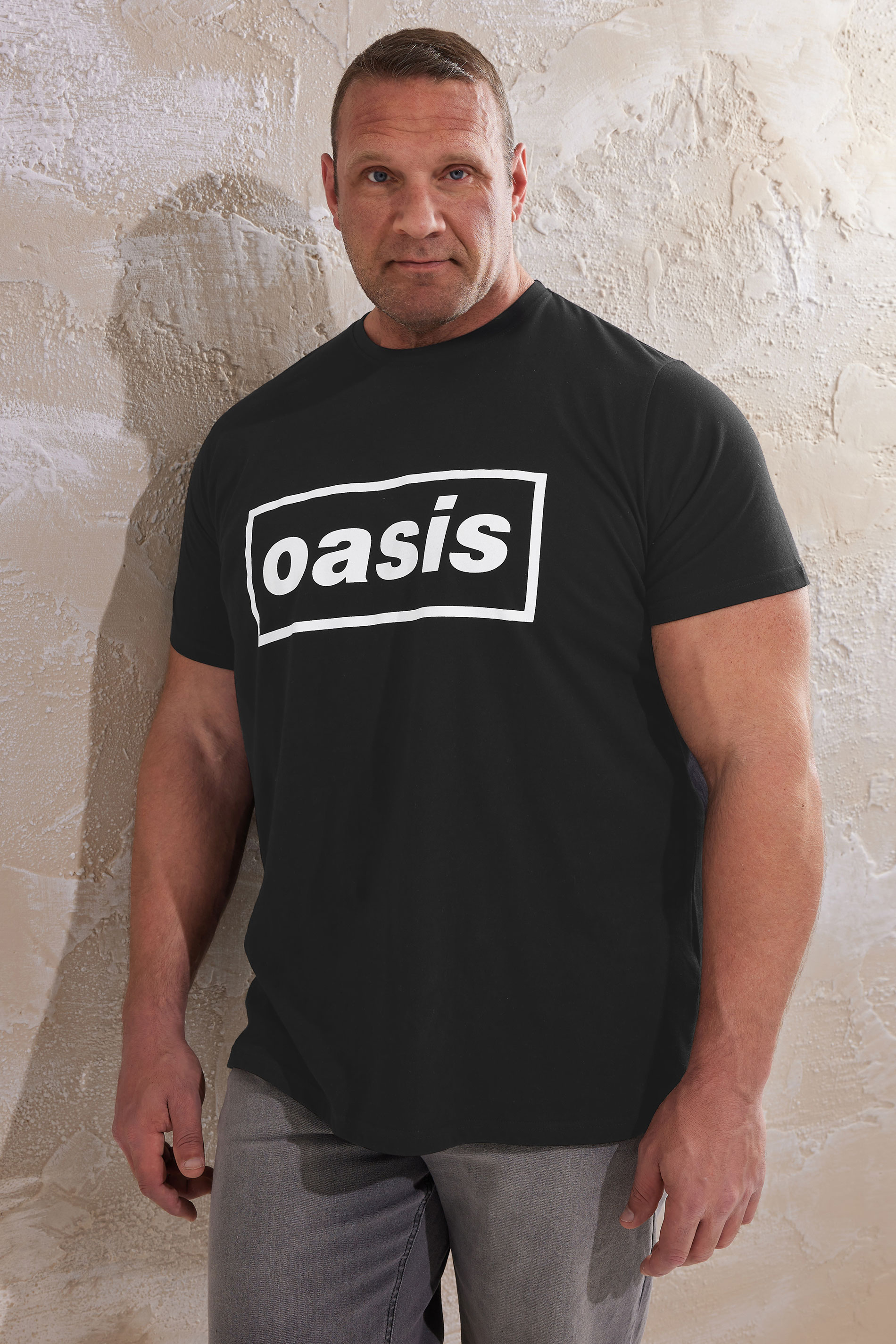 BadRhino Big & Tall Black Printed Oasis T-Shirt | BadRhino 1